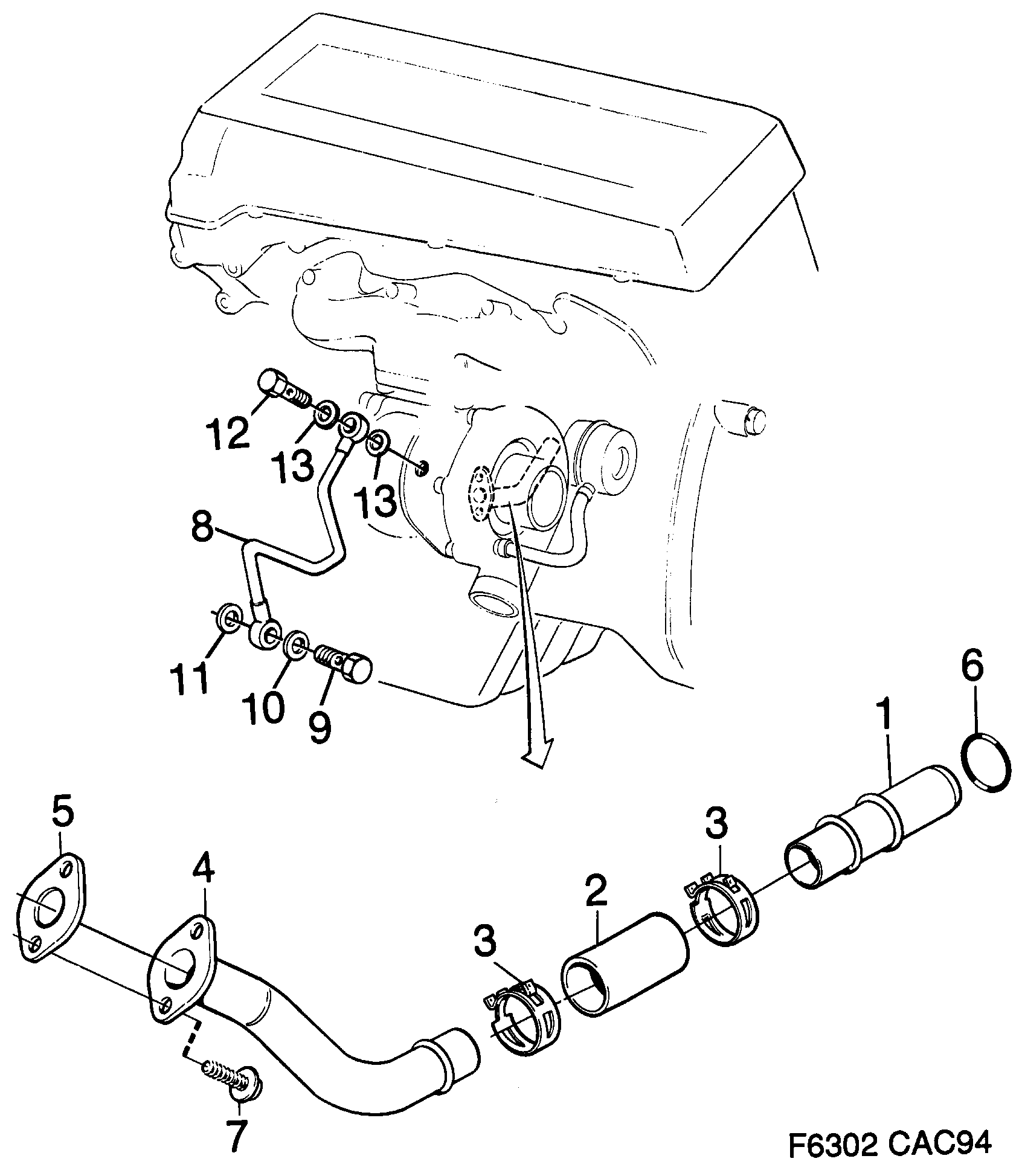 Schéma technique Saab 9000 1997 - Section 720 : Lubricating system