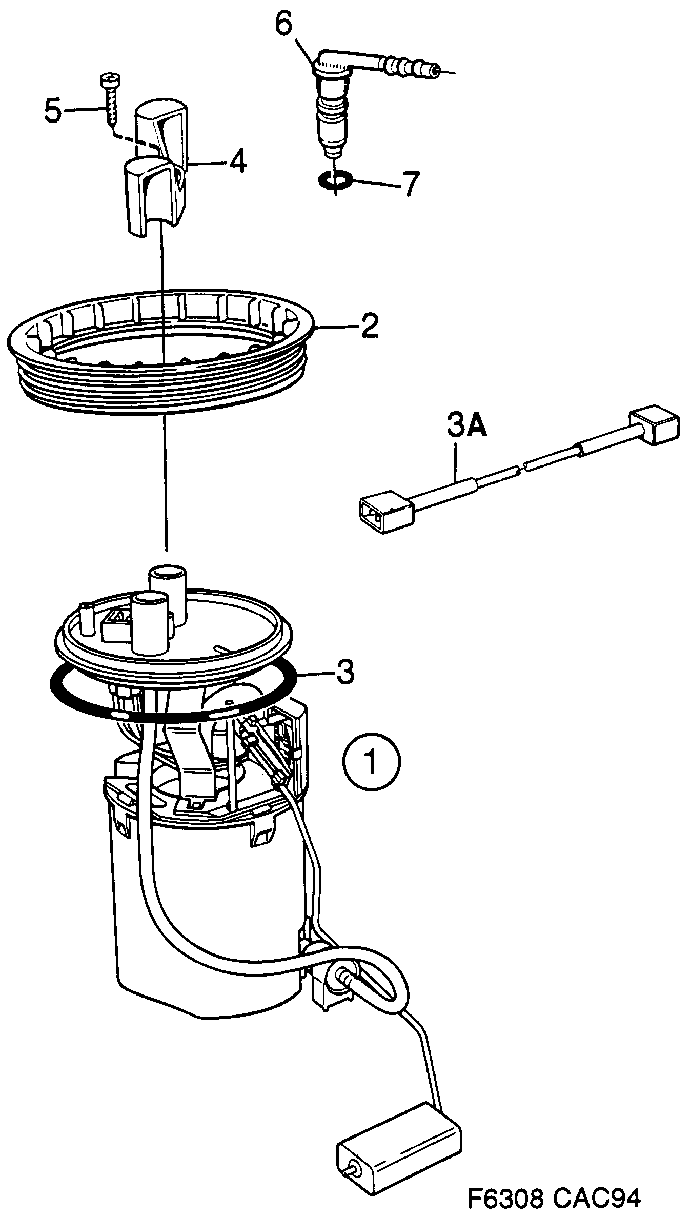 Schéma technique Saab 9000 1998 - Section 900 : Fuel system