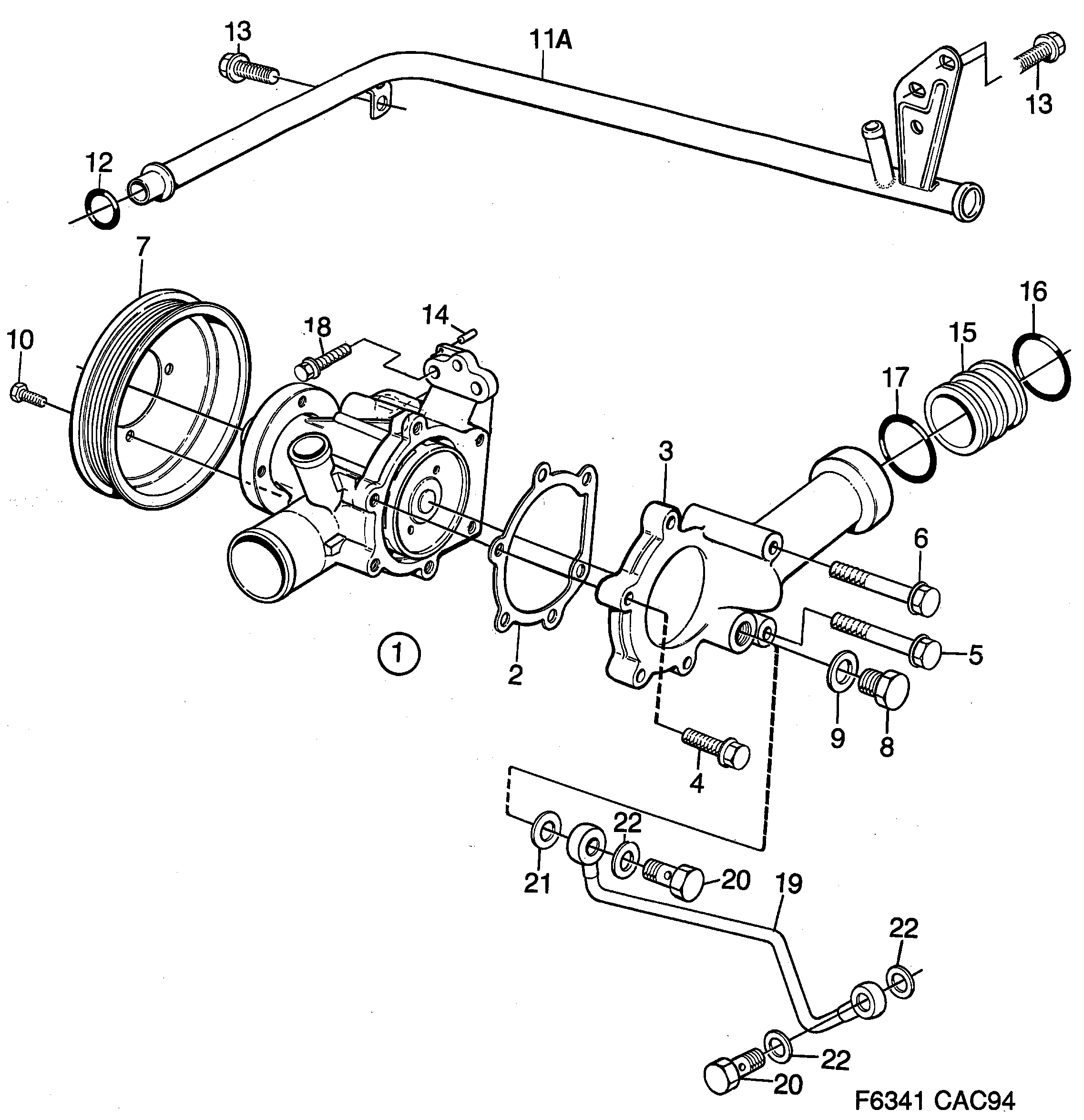 Schéma technique Saab 9000 1998 - Section 1980 : Cooling system