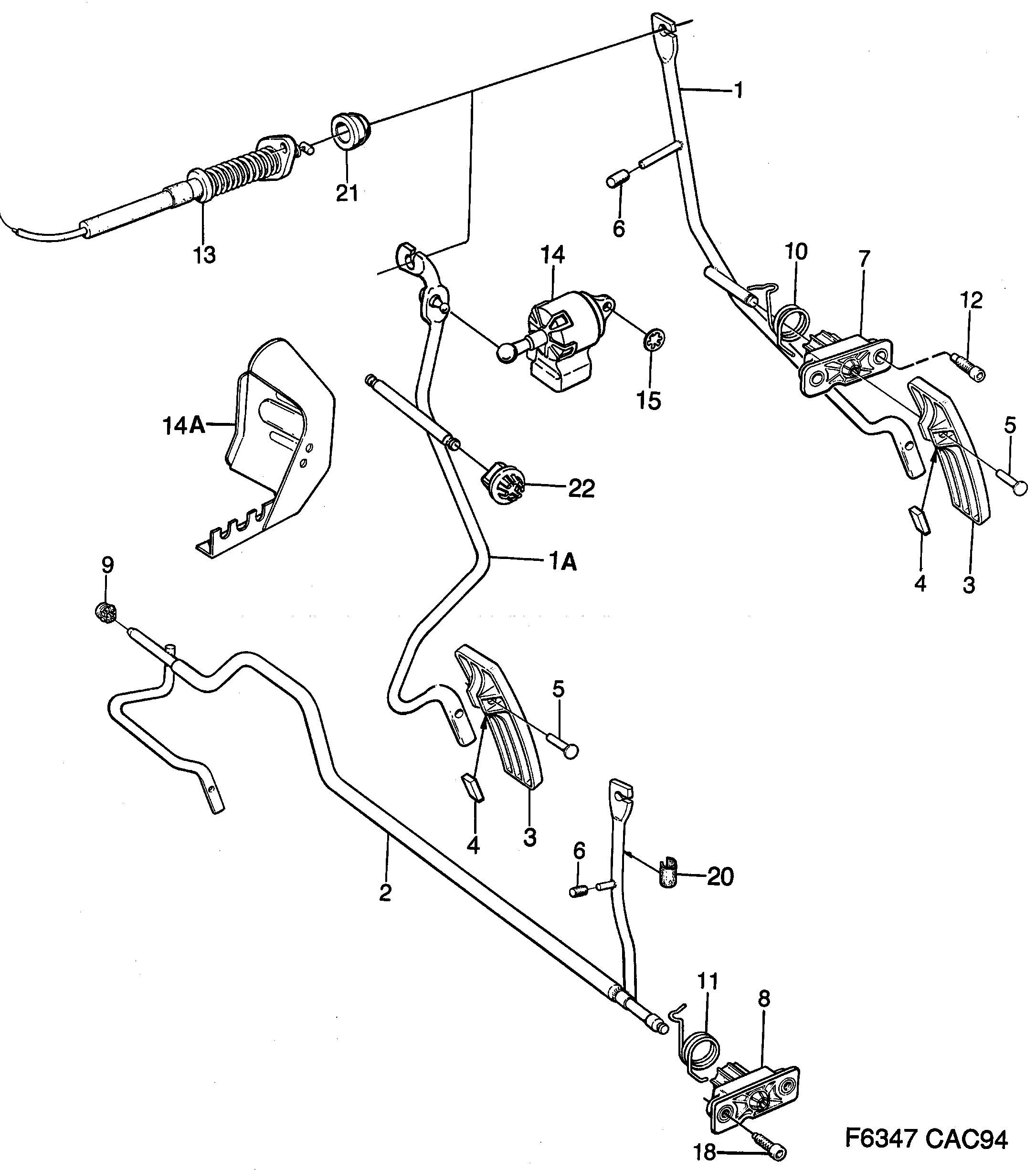 Schéma technique Saab 9000 1995 - Section 2160 : Engine control