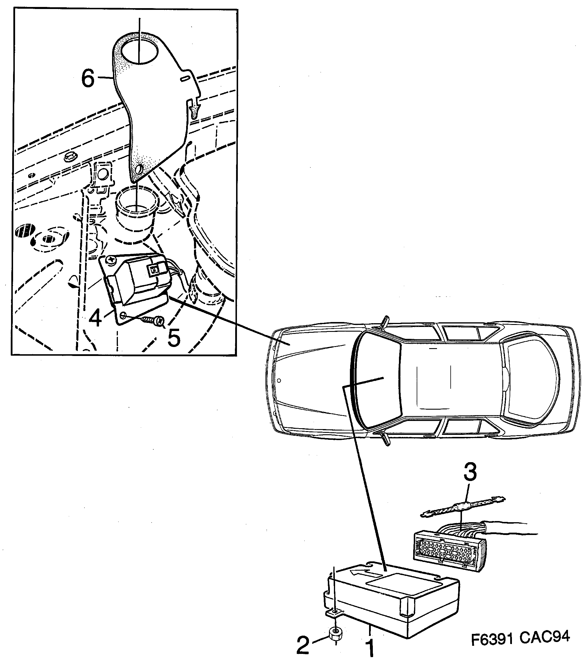 Schéma technique Saab 9000 1996 - Section 1200 : Autre équipement électrique