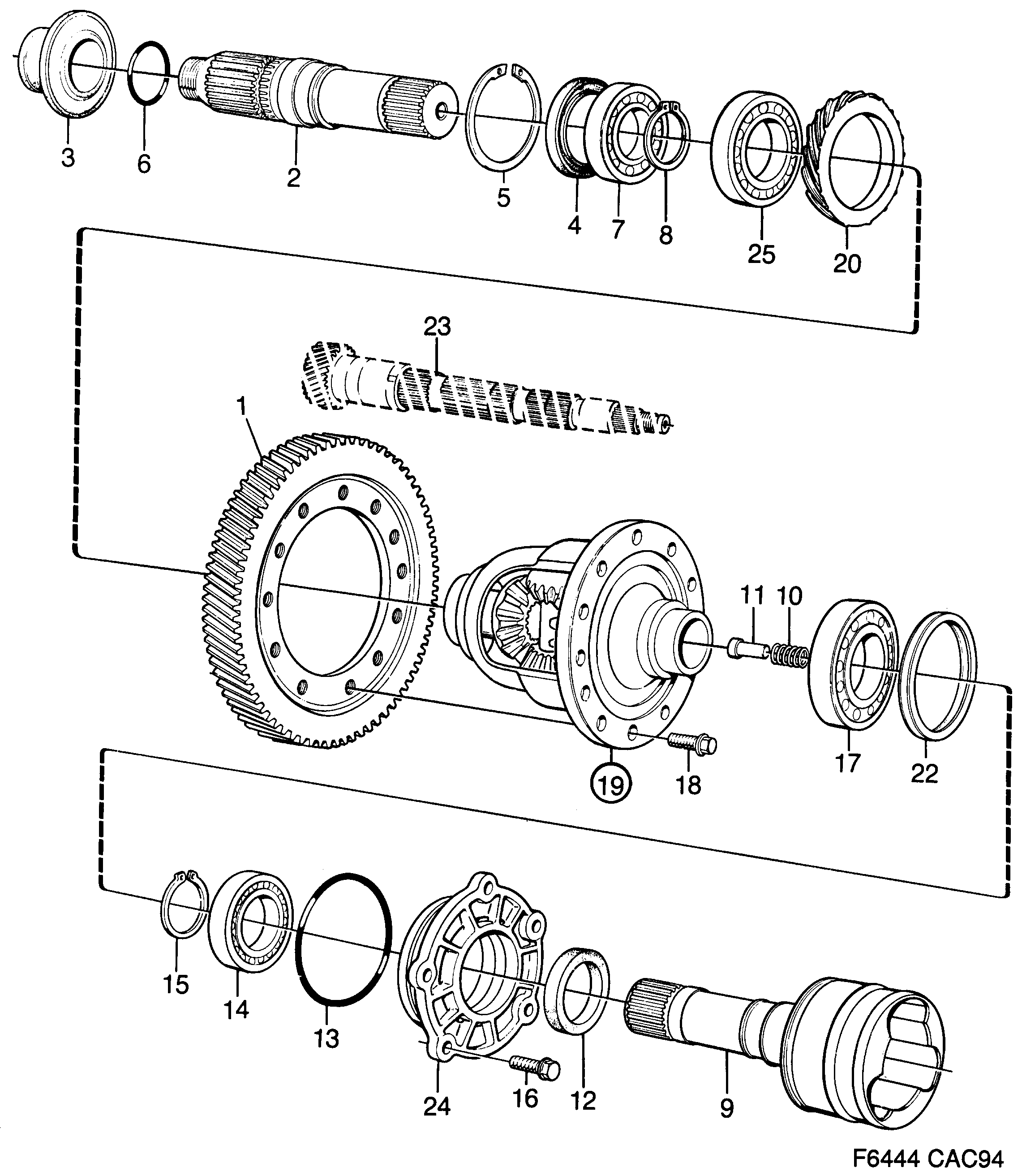 Schéma technique Saab 9000 1994 - Section 420 : Boîte de vitesses, automatique