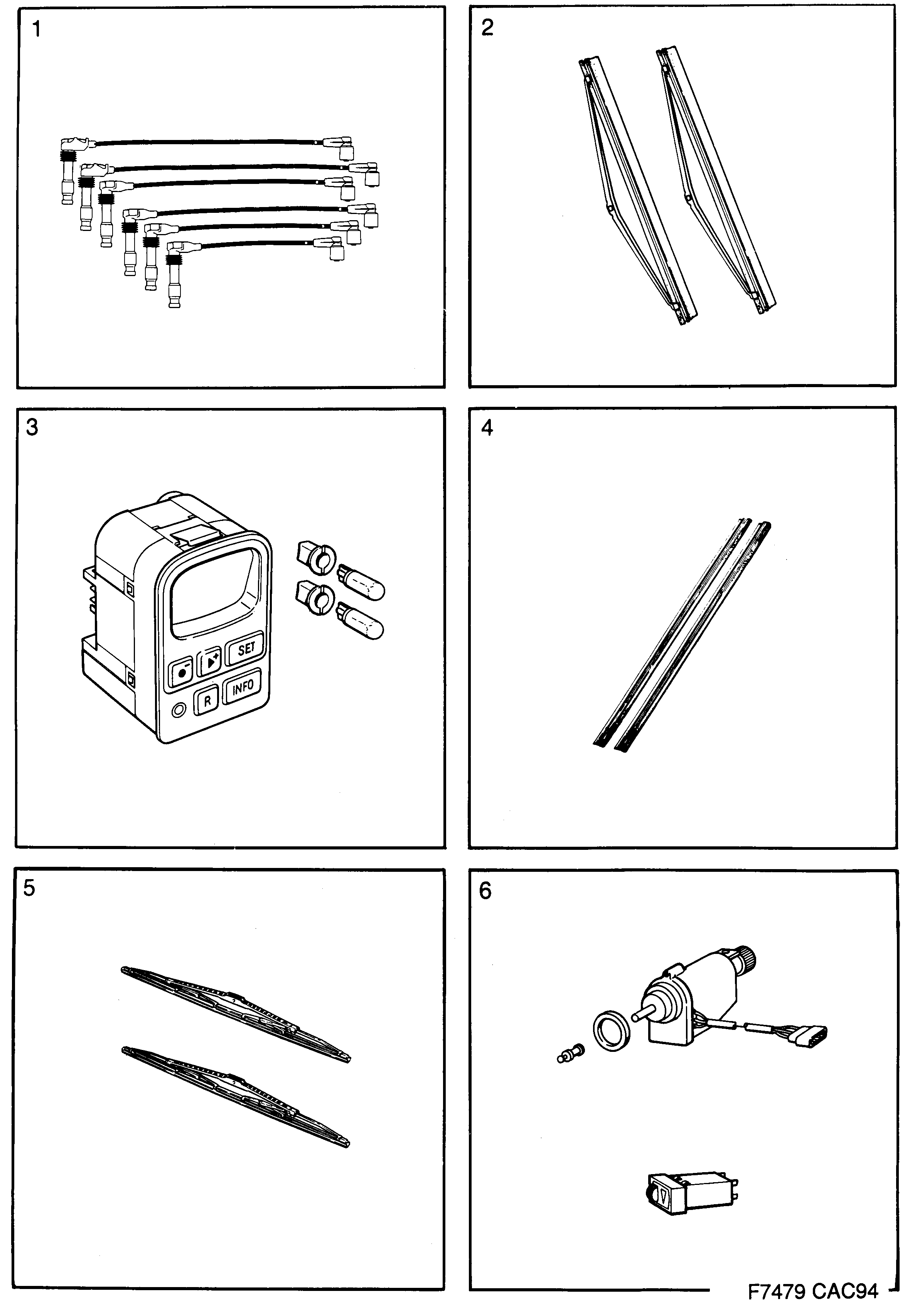Schéma technique Saab 9000 1997 - Section 2340 : Kits
