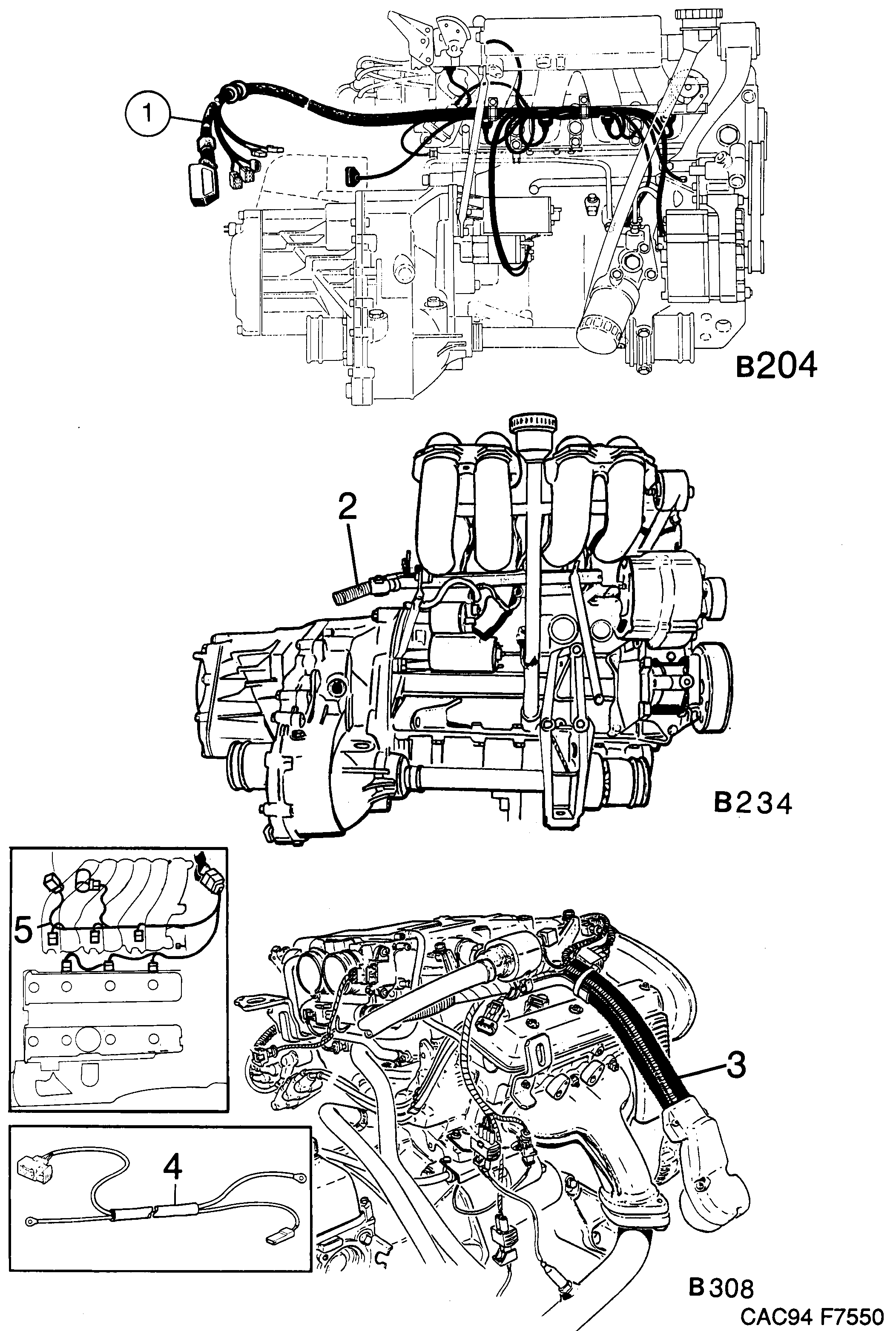 Schéma technique Saab 9000 1995 - Section 1560 : Wiring and fuses