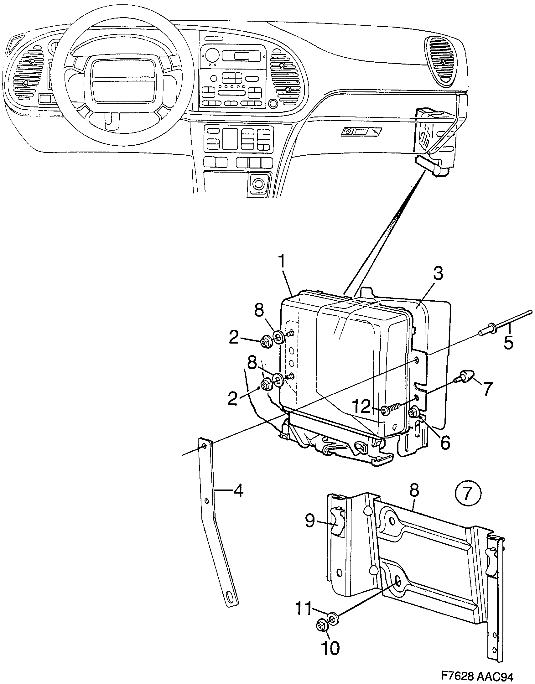 Schéma technique Saab 900 1994 - Section 990 : Système de carburant