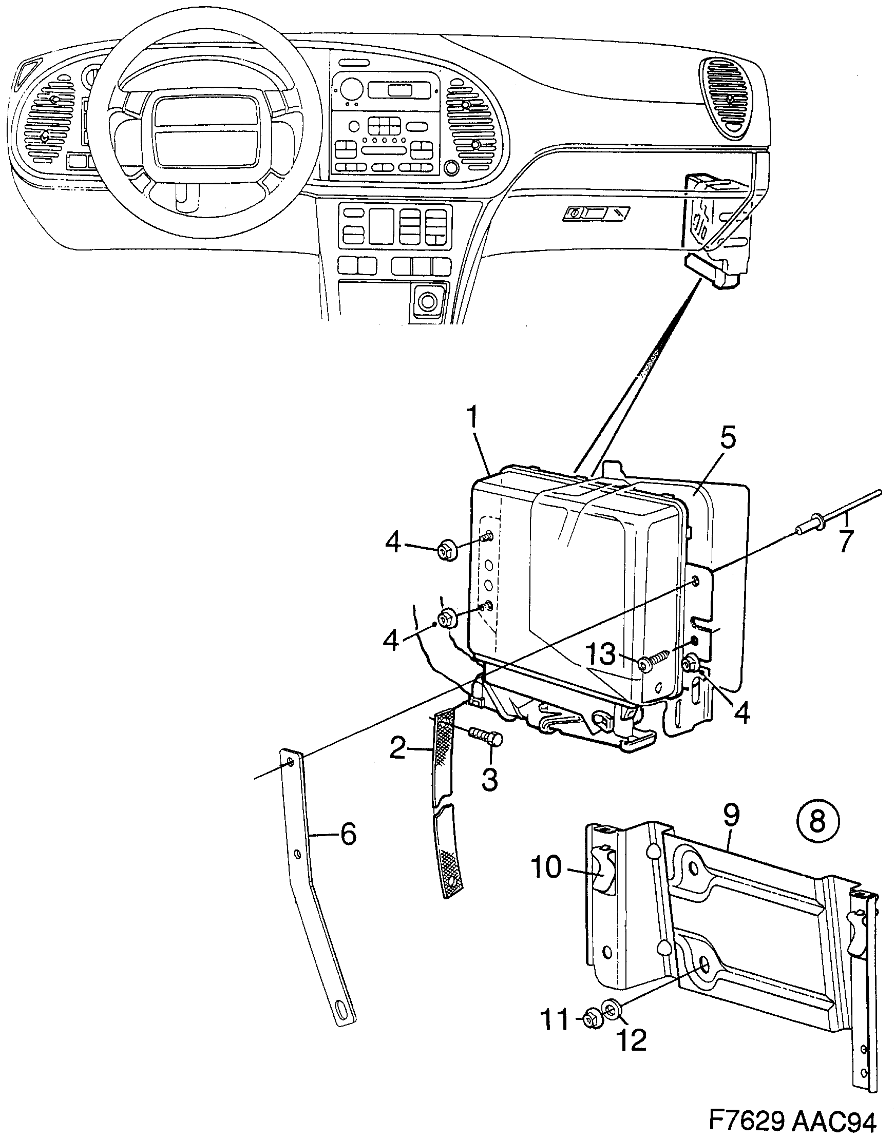 Schéma technique Saab 900 1998 - Section 1020 : Système de carburant