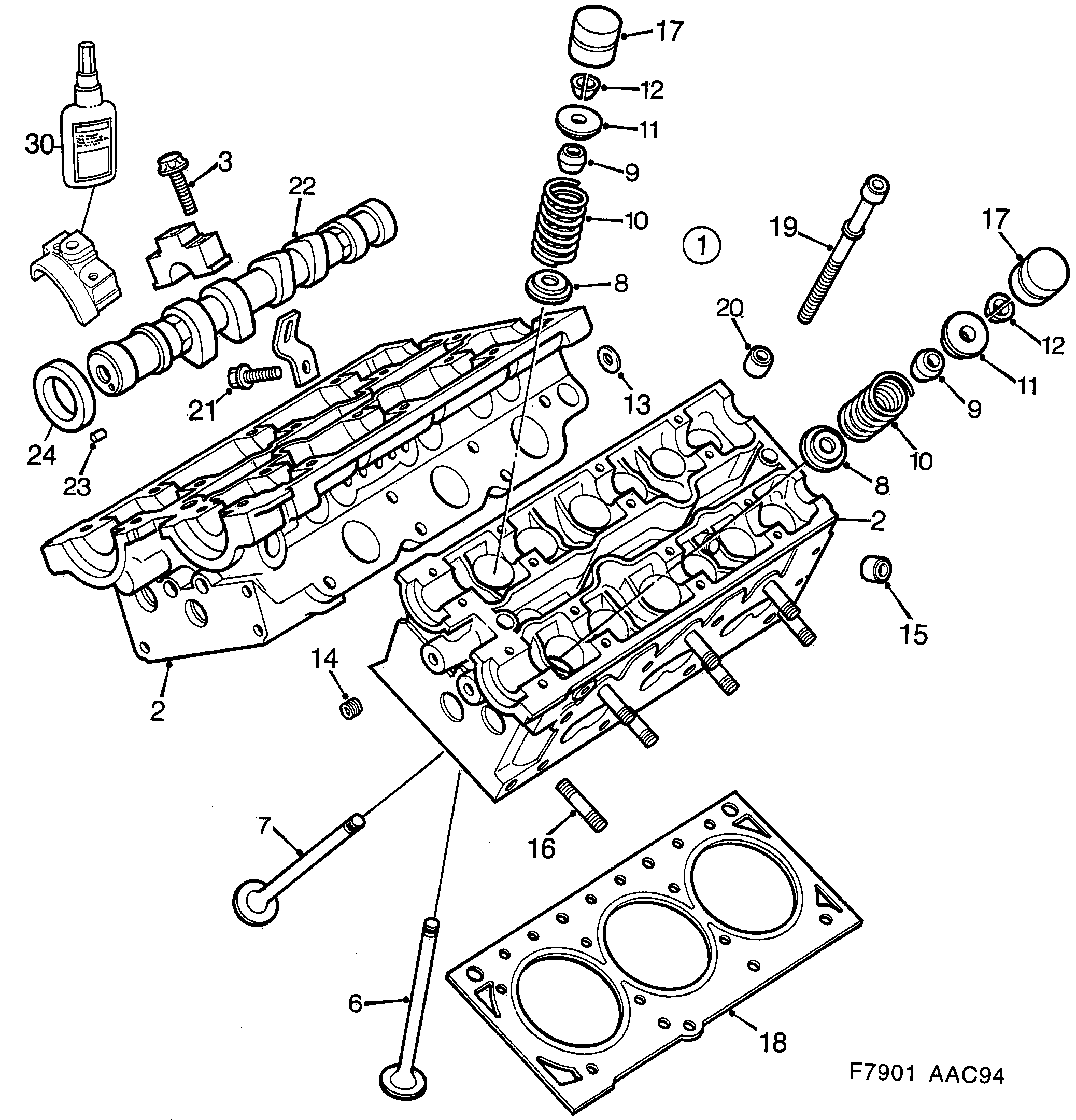 Schéma technique Saab 900 1997 - Section 390 : Short block