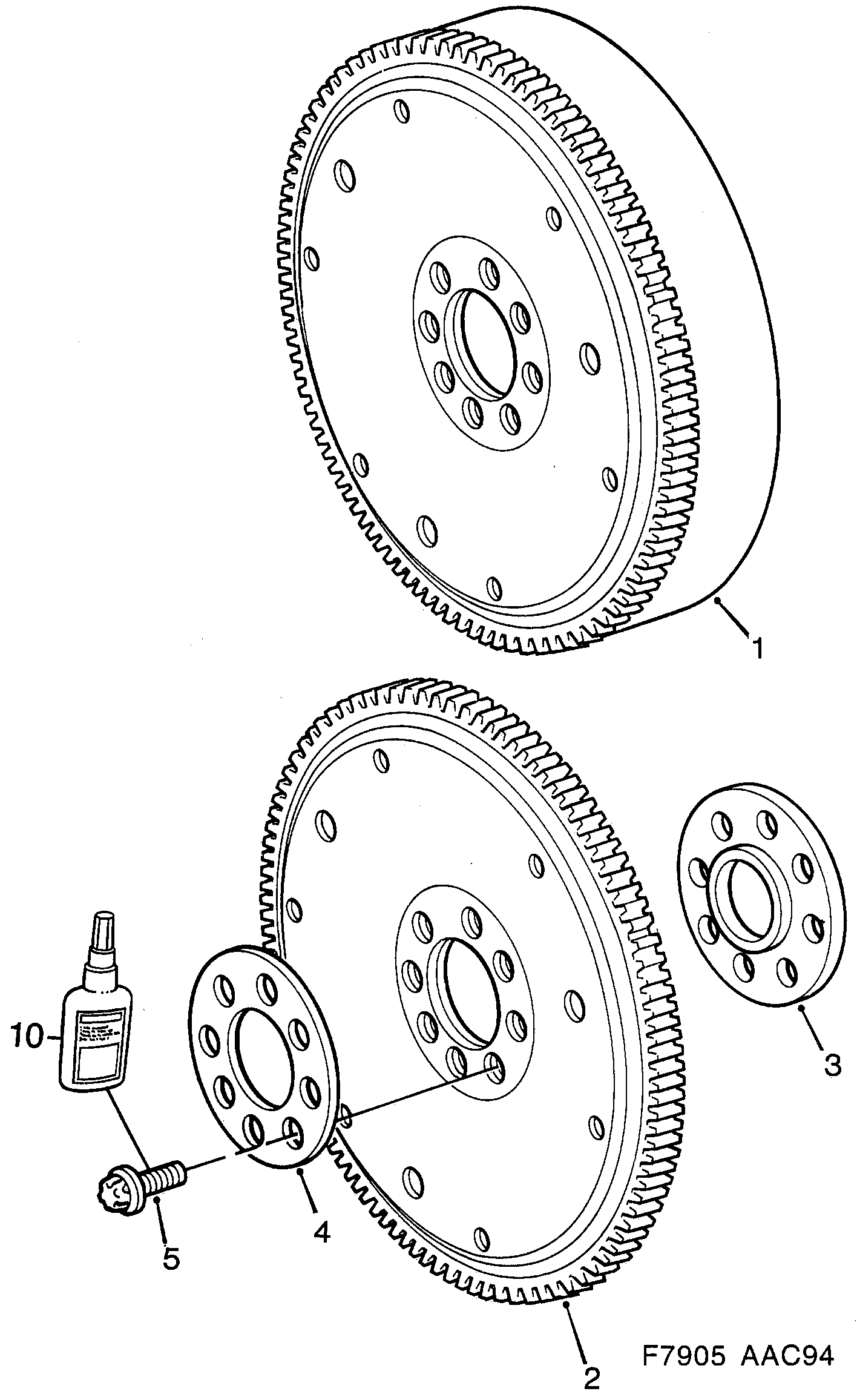 Schéma technique Saab 900 1997 - Section 570 : Short block