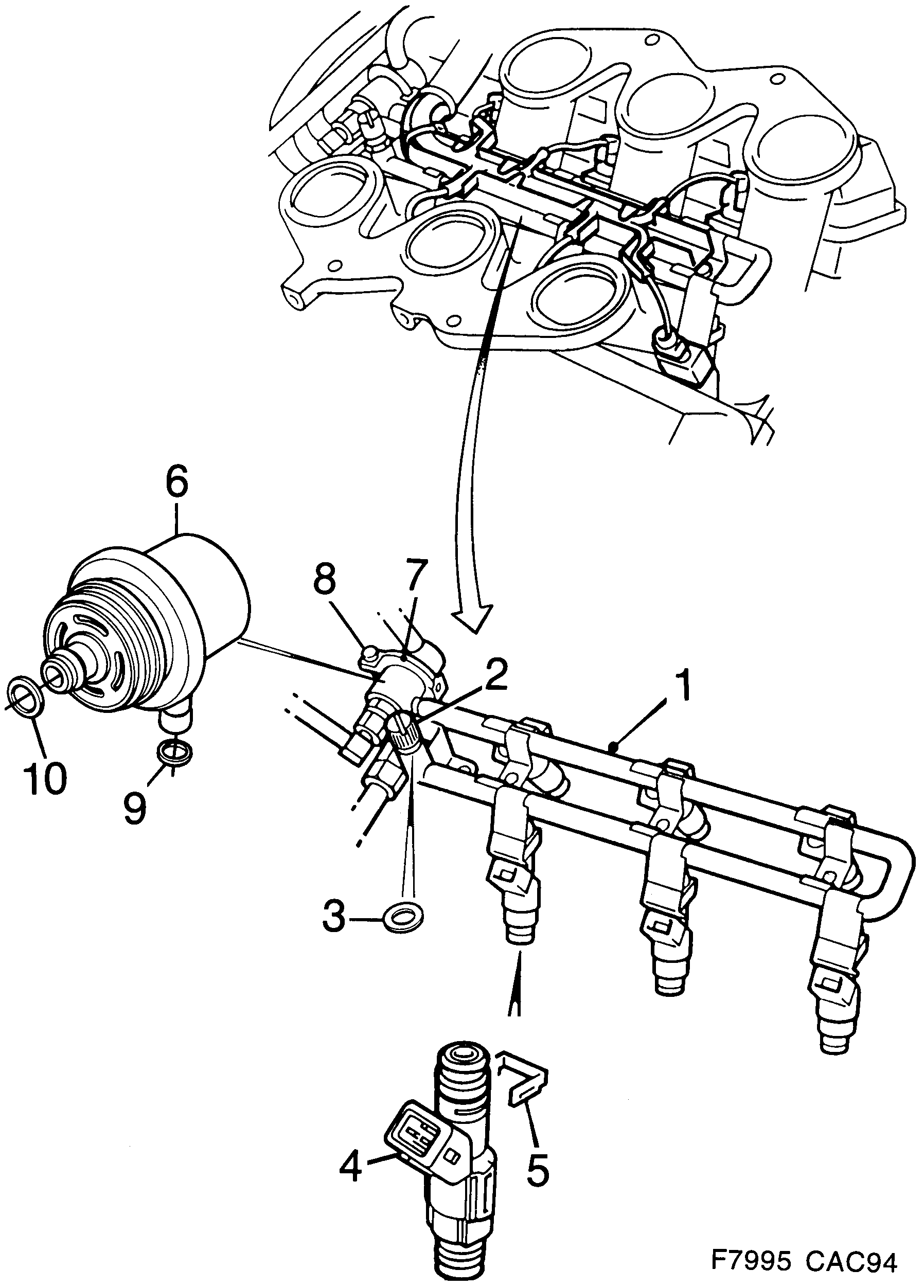 Schéma technique Saab 9000 1995 - Section 960 : Fuel system