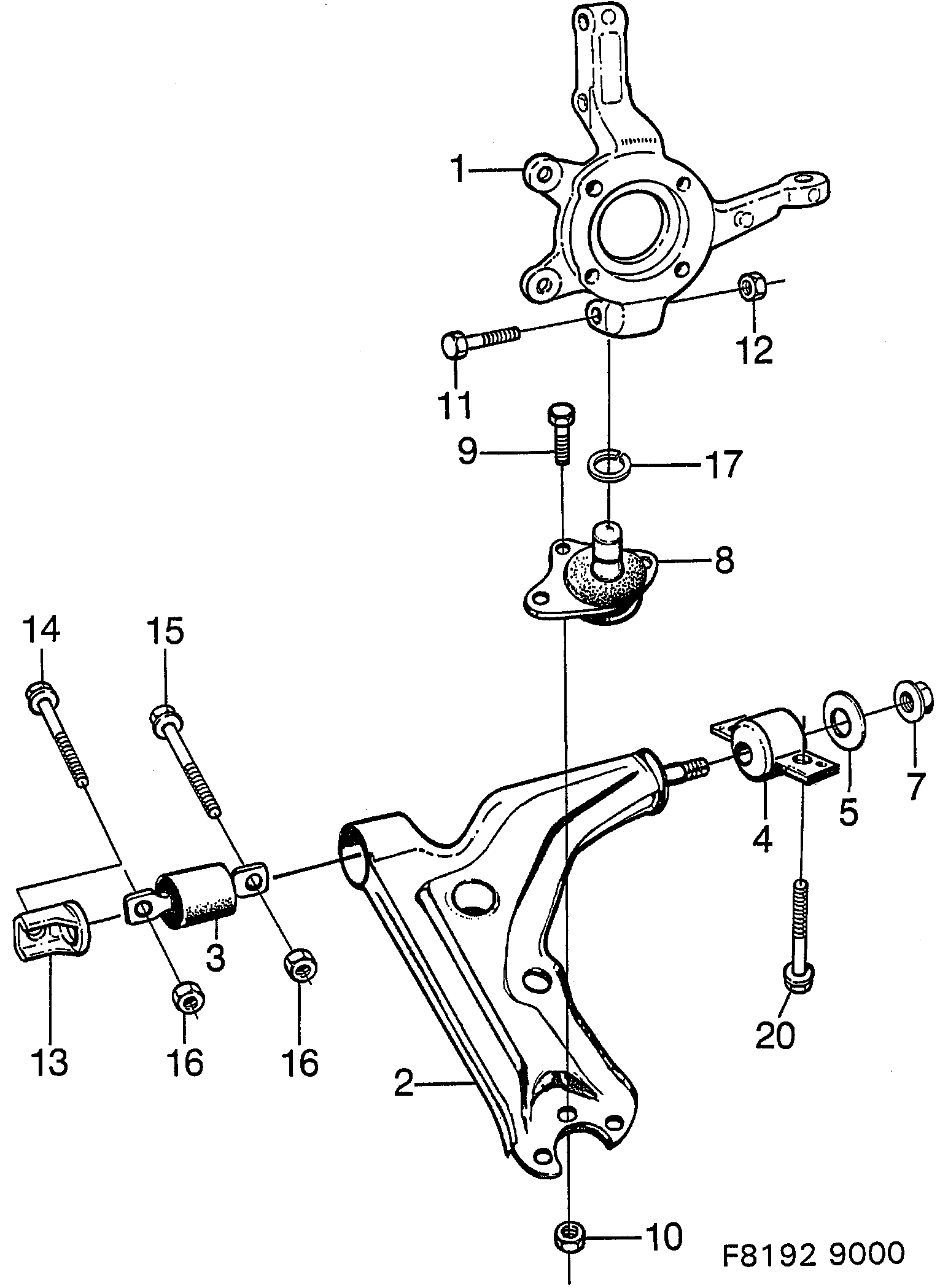 Schéma technique Saab 9000 1989 - Section 100 : 