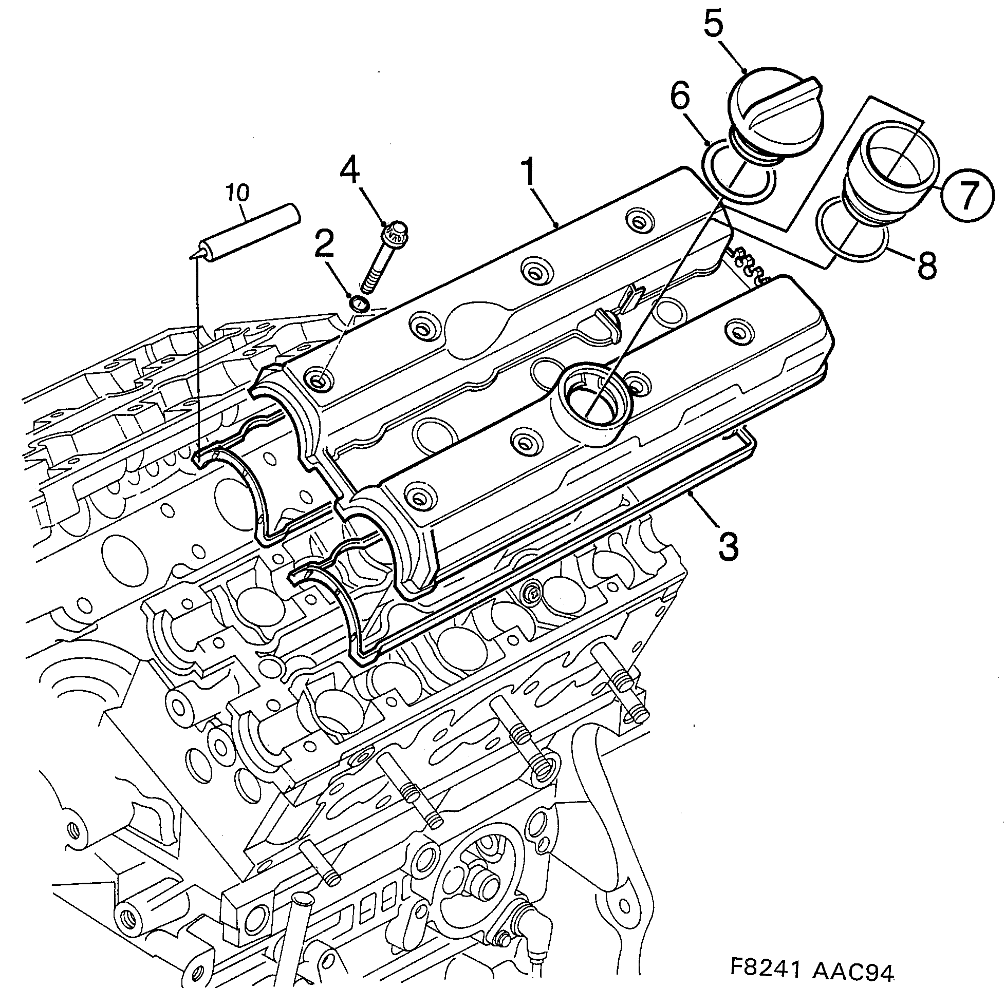 Schéma technique Saab 900 1997 - Section 420 : Short block