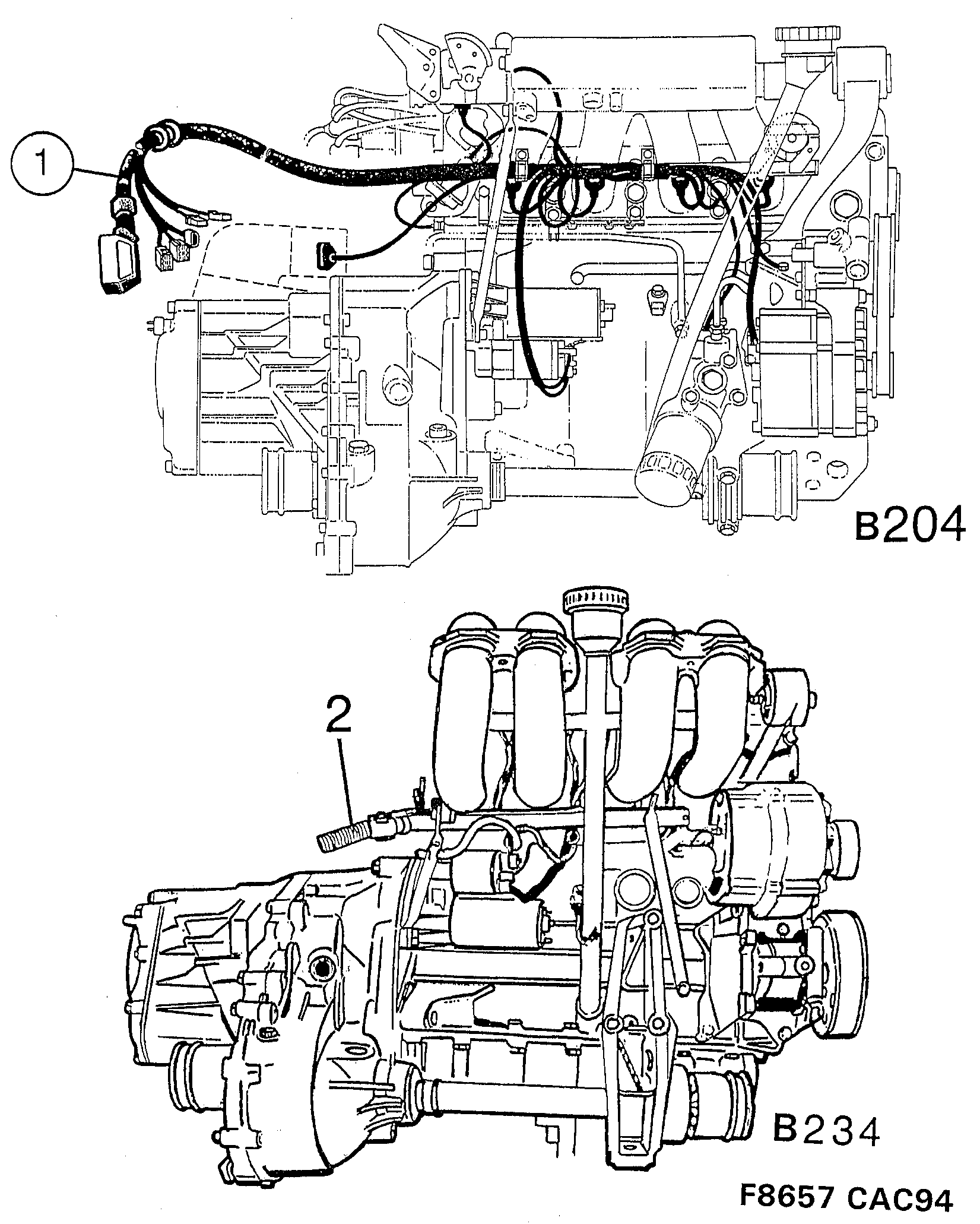 Schéma technique Saab 9000 1998 - Section 1920 : Conduites et fusibles