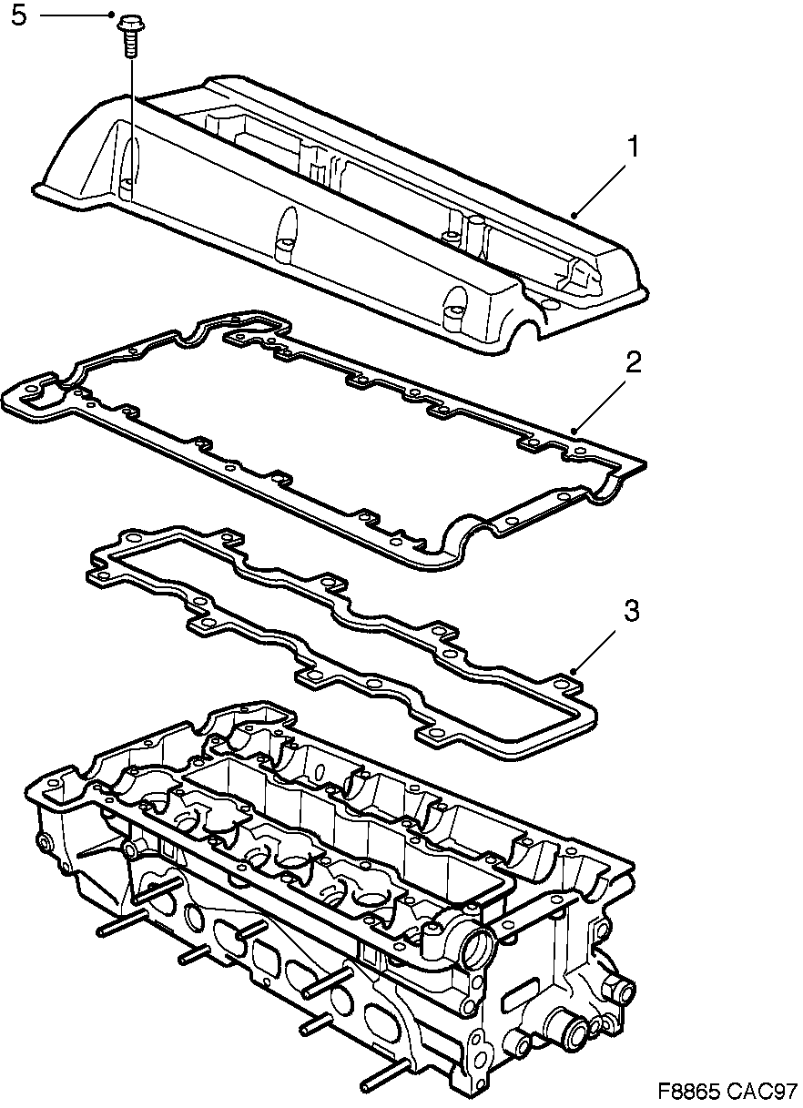 Schéma technique Saab 9-5 (9600) 2004 - Section 160 : Corps de moteur