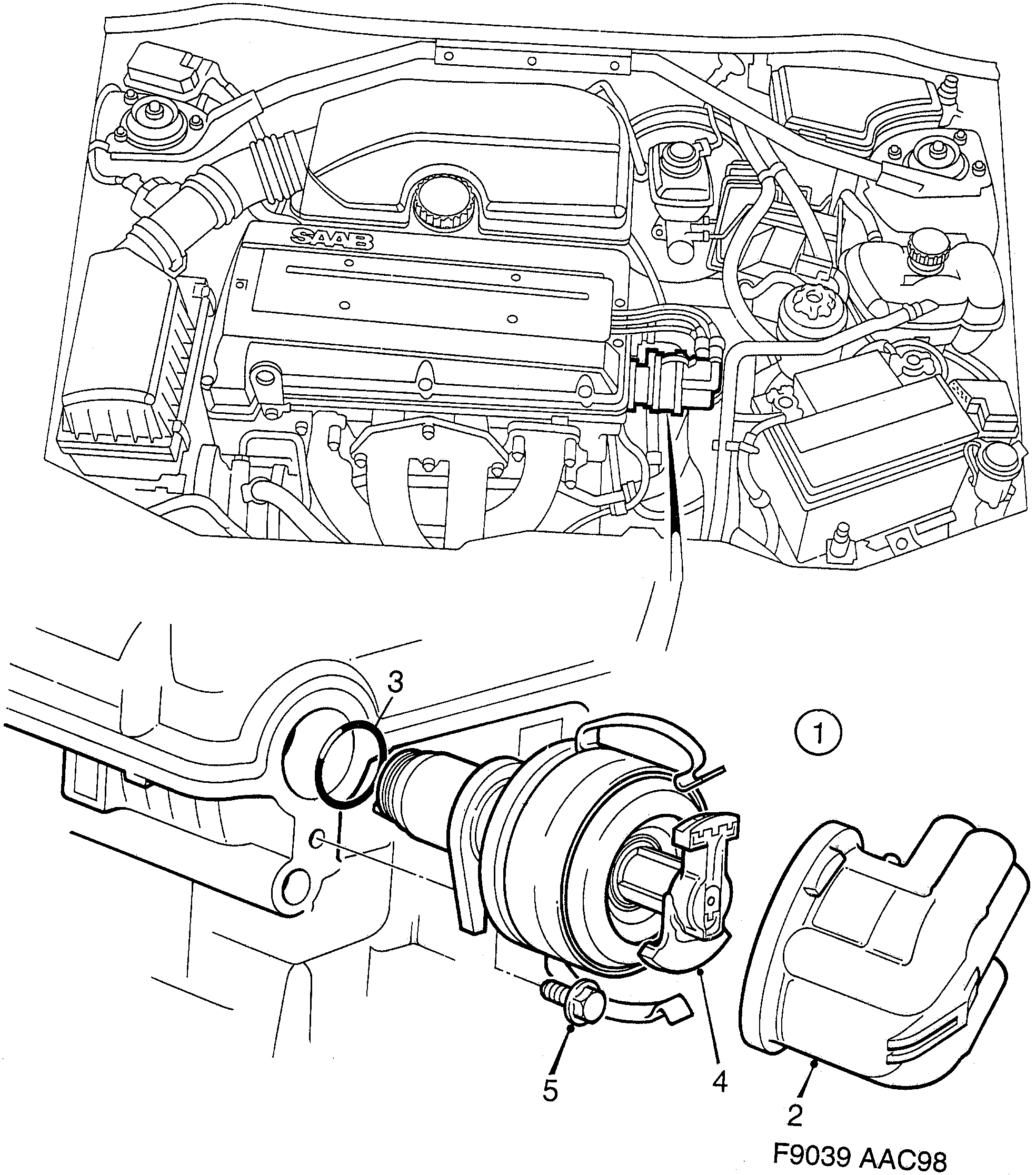 Schéma technique Saab 9-3 (9400) 2000 - Section 310 : Ignition system