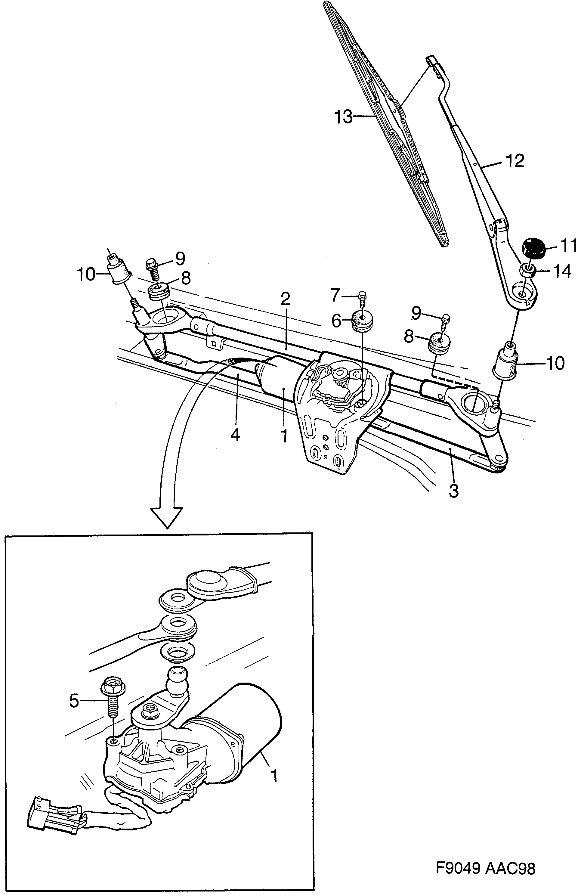 Schéma technique Saab 9-3 (9400) 2000 - Section 610 : Electric equipment, other
