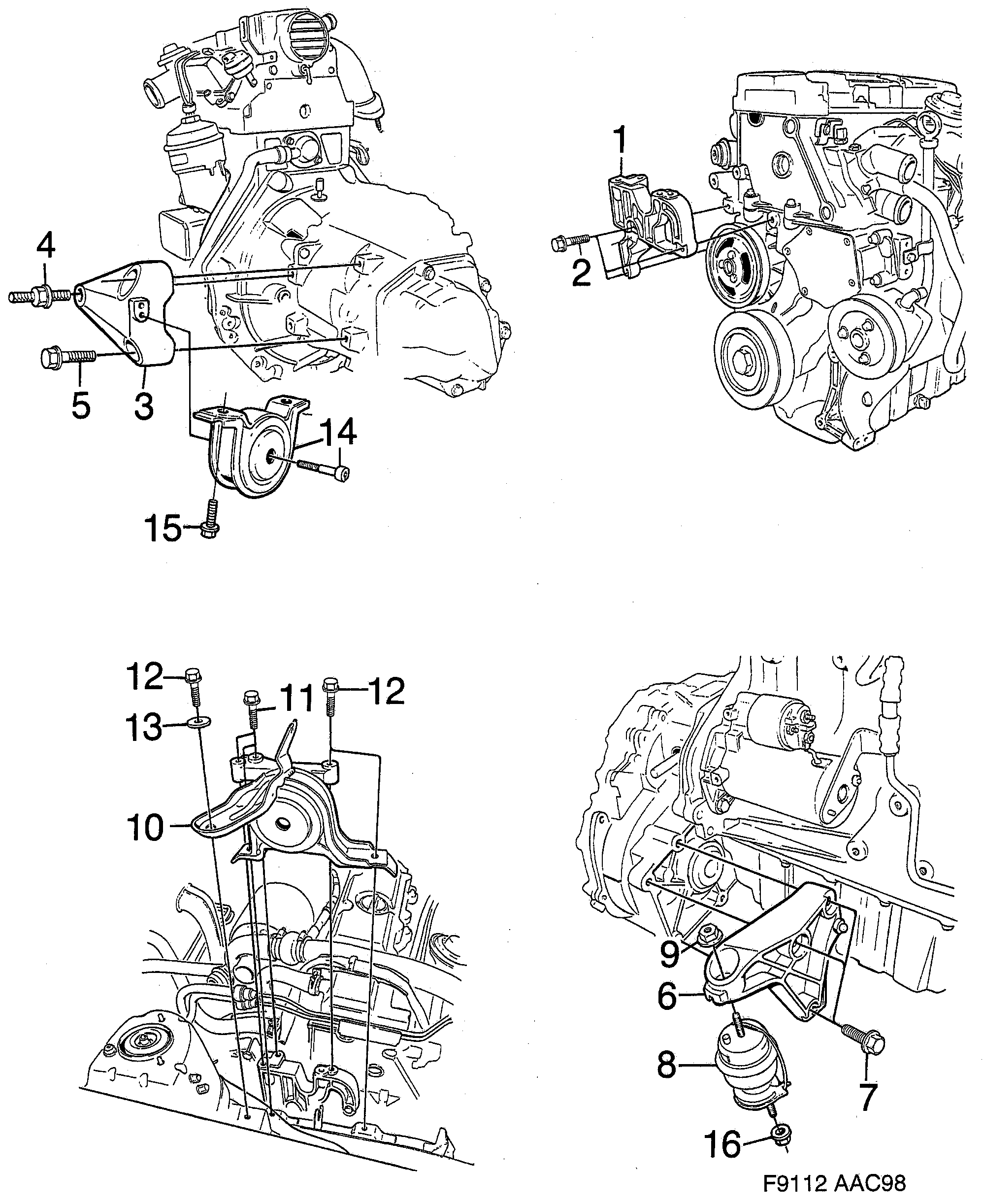 Schéma technique Saab 9-3 (9400) 2001 - Section 130 : Корпус двигателя