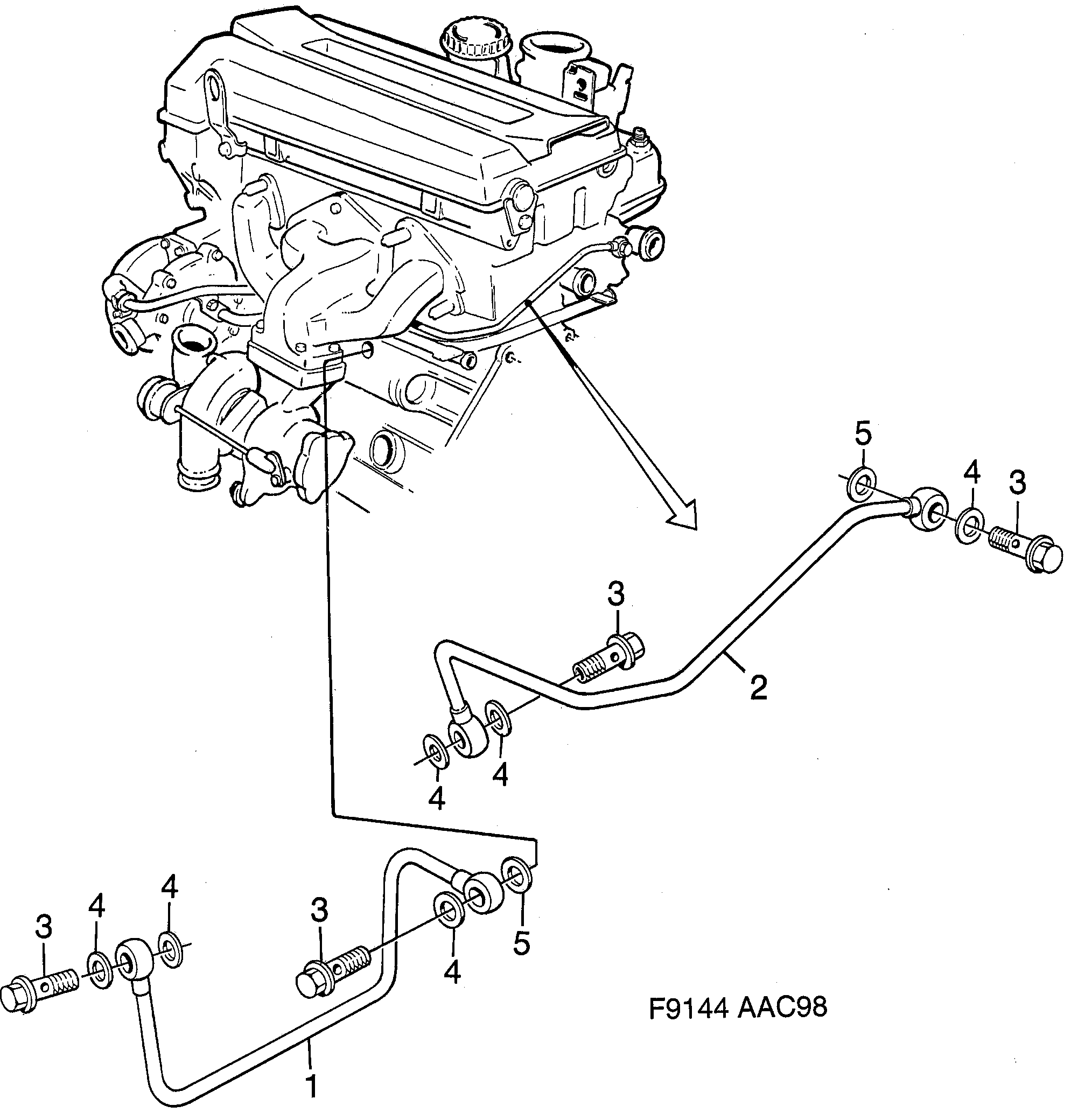 Schéma technique Saab 9-3 (9400) 1998 - Section 1150 : Cooling system