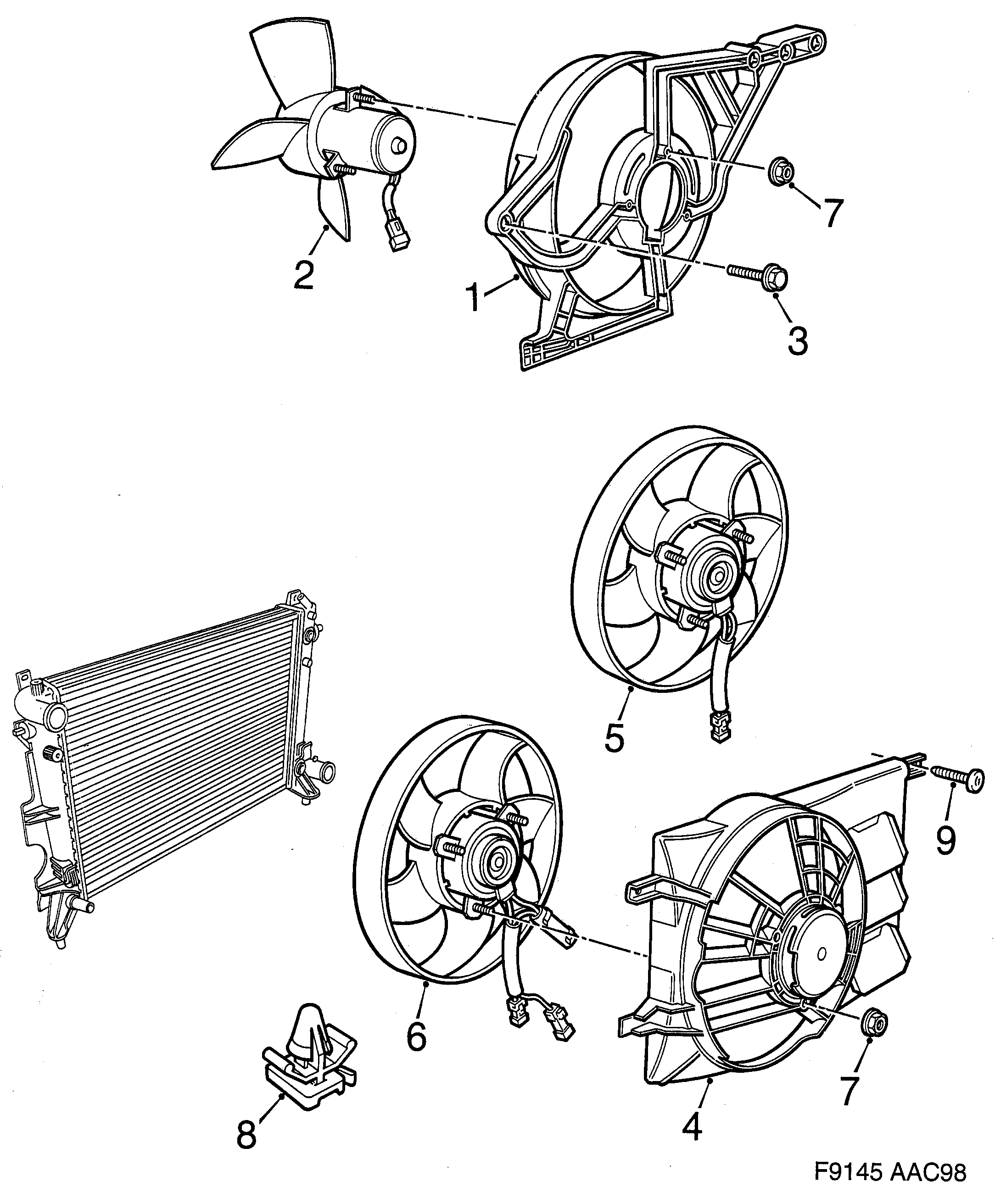 Schéma technique Saab 9-3 (9400) 2002 - Section 1180 : Cooling system