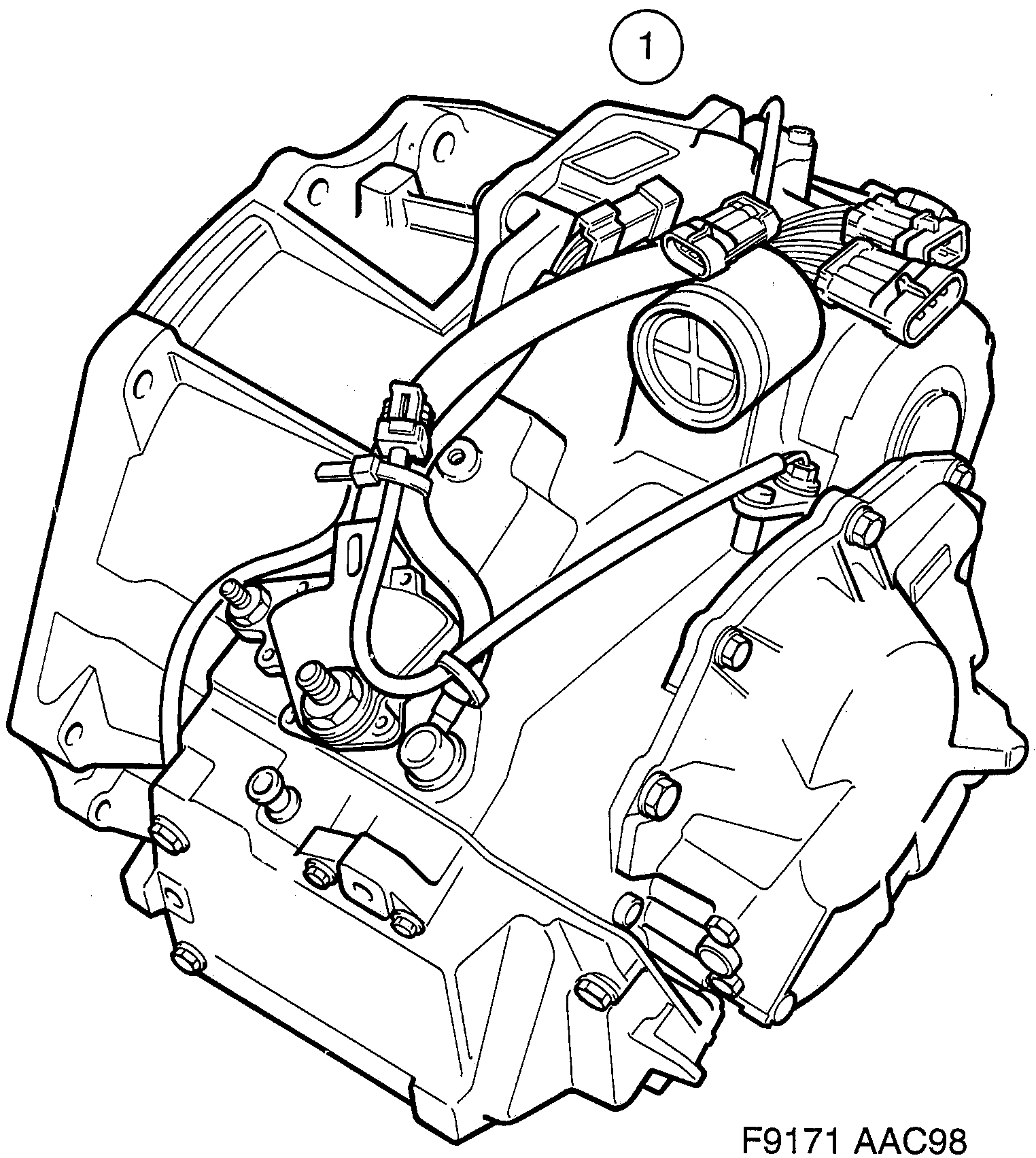 Schéma technique Saab 9-3 (9400) 2002 - Section 490 : Gear box assembly