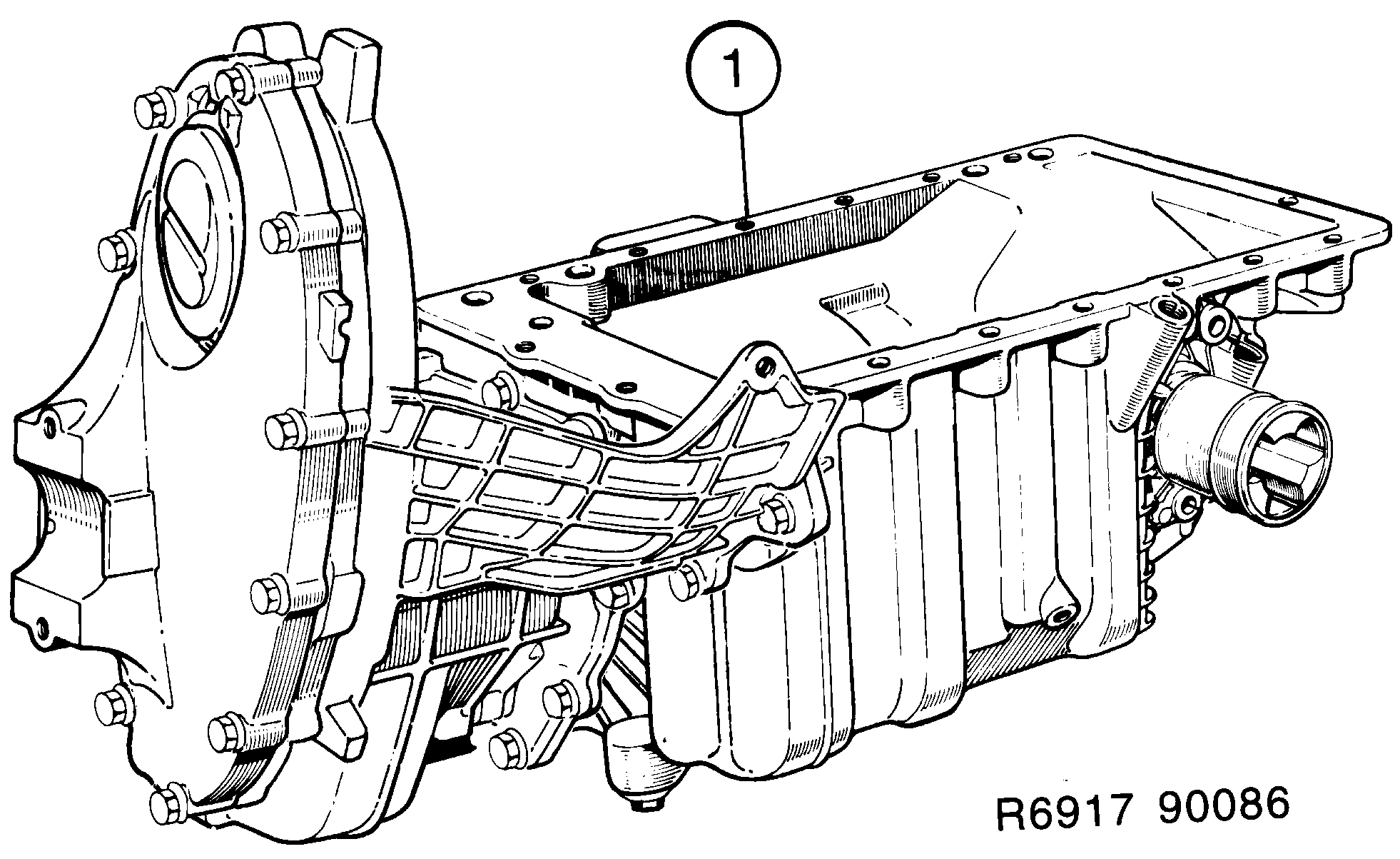 Schéma technique Saab 900 1986 - Section 160 : Boîte de vitesses, complète