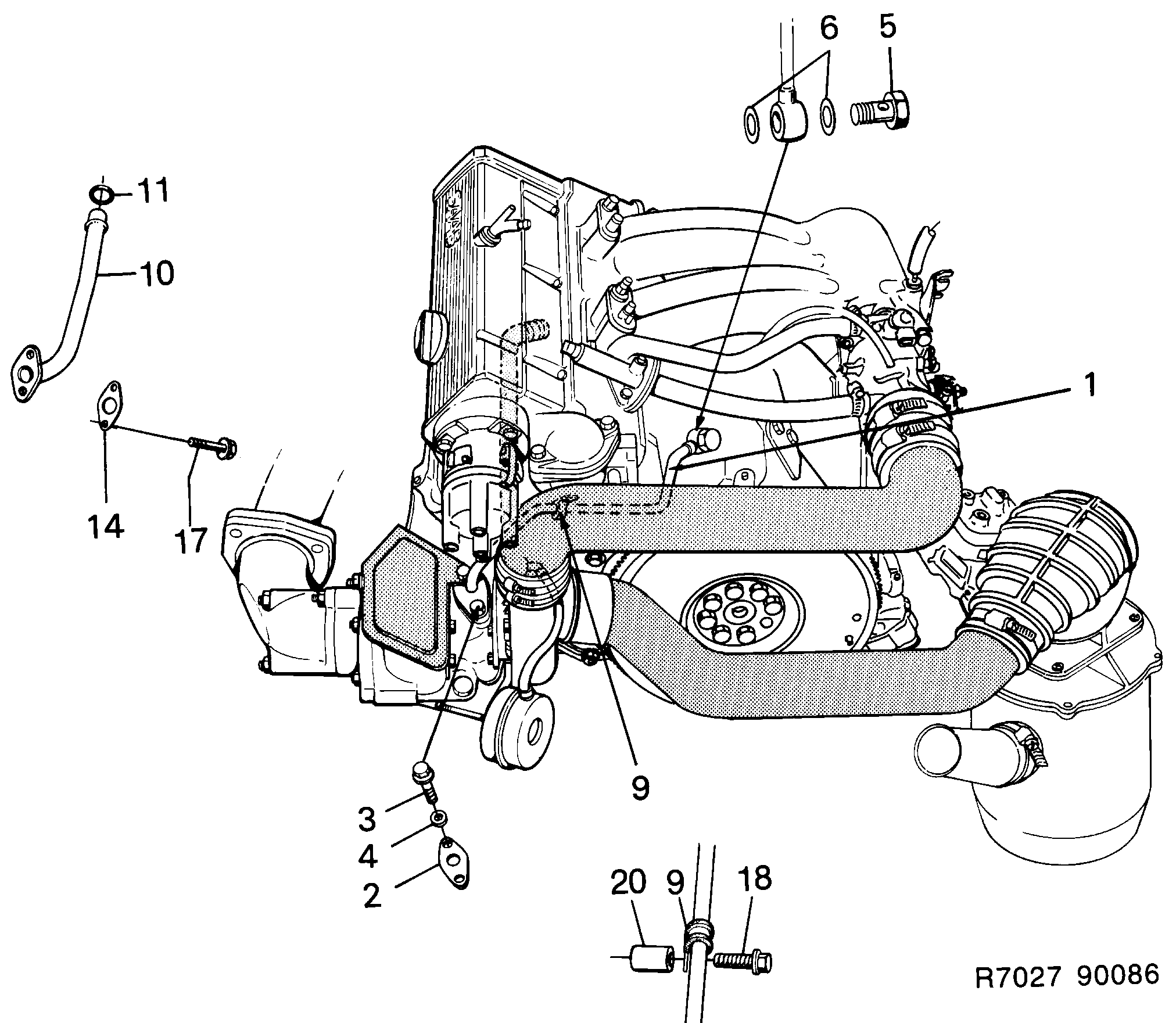 Schéma technique Saab 900 1987 - Section 460 : Lubricating system