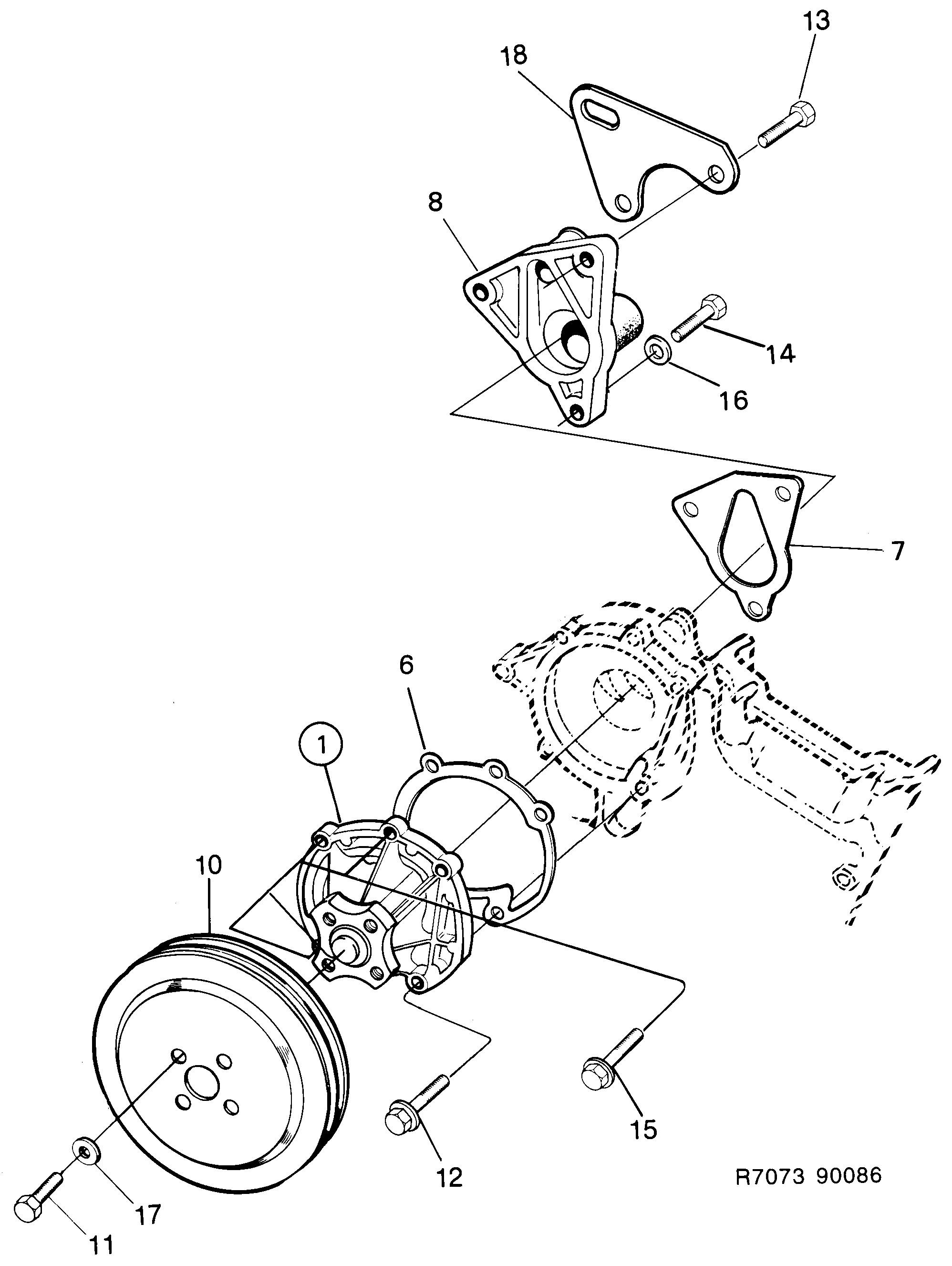 Schéma technique Saab 900 1989 - Section 1990 : Cooling system