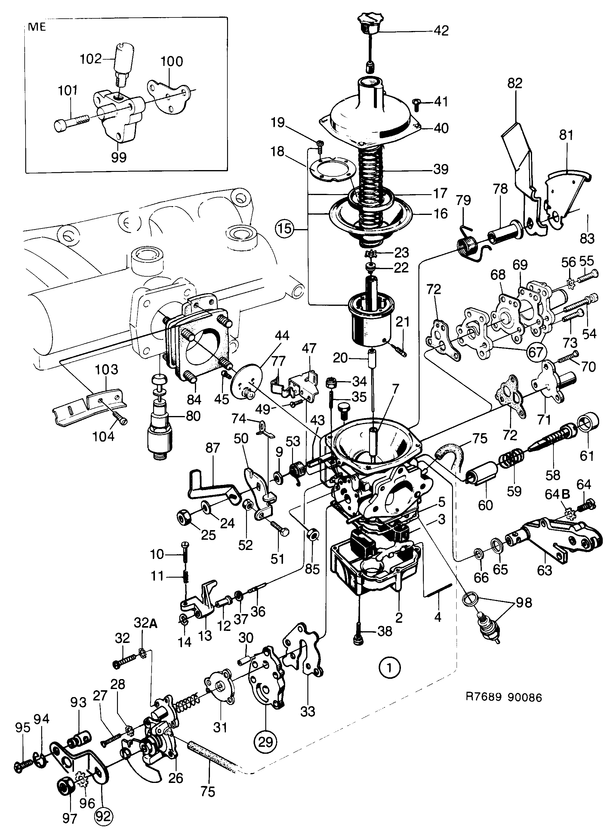 Schéma technique Saab 900 1988 - Section 490 : Топливная система