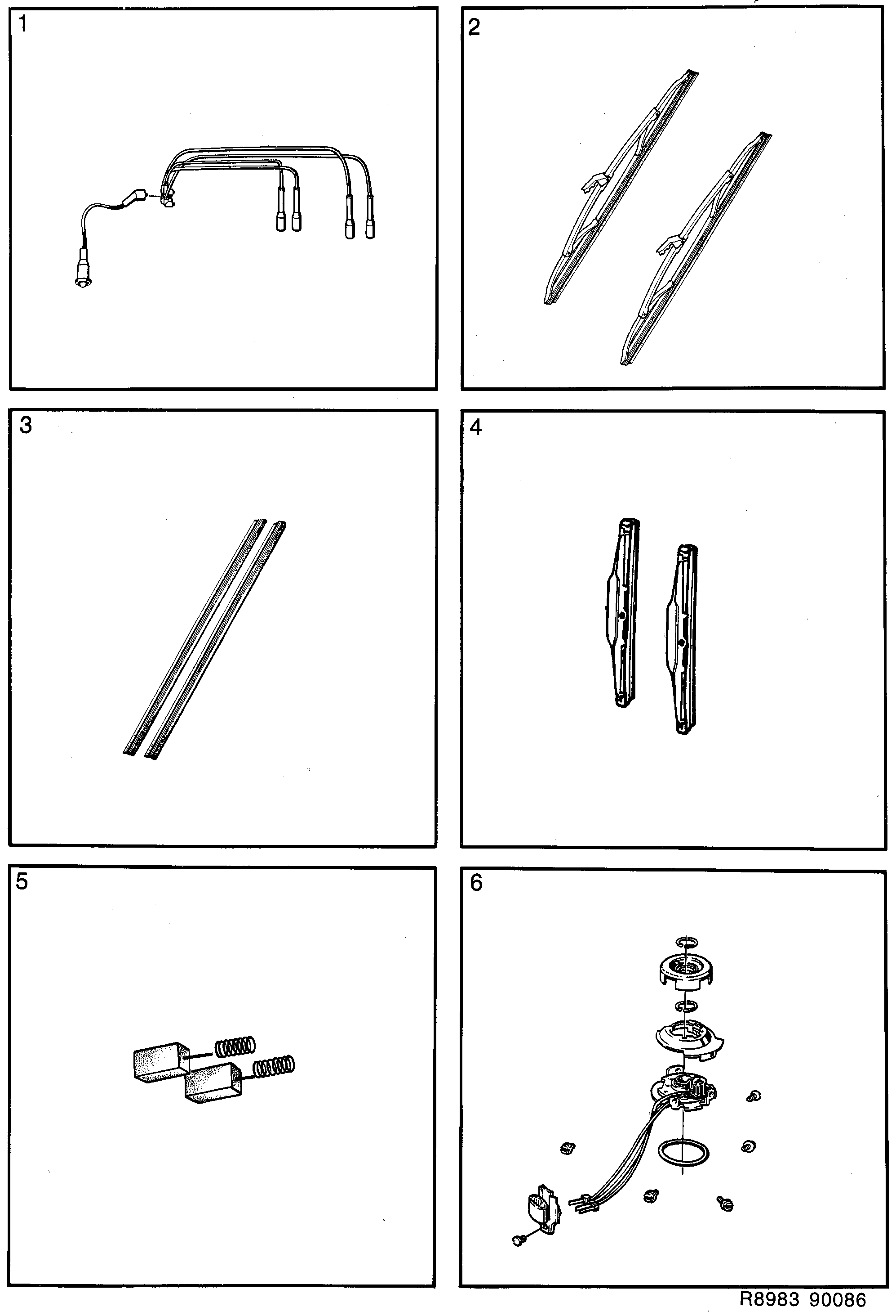 Schéma technique Saab 900 1987 - Section 1480 : Kits