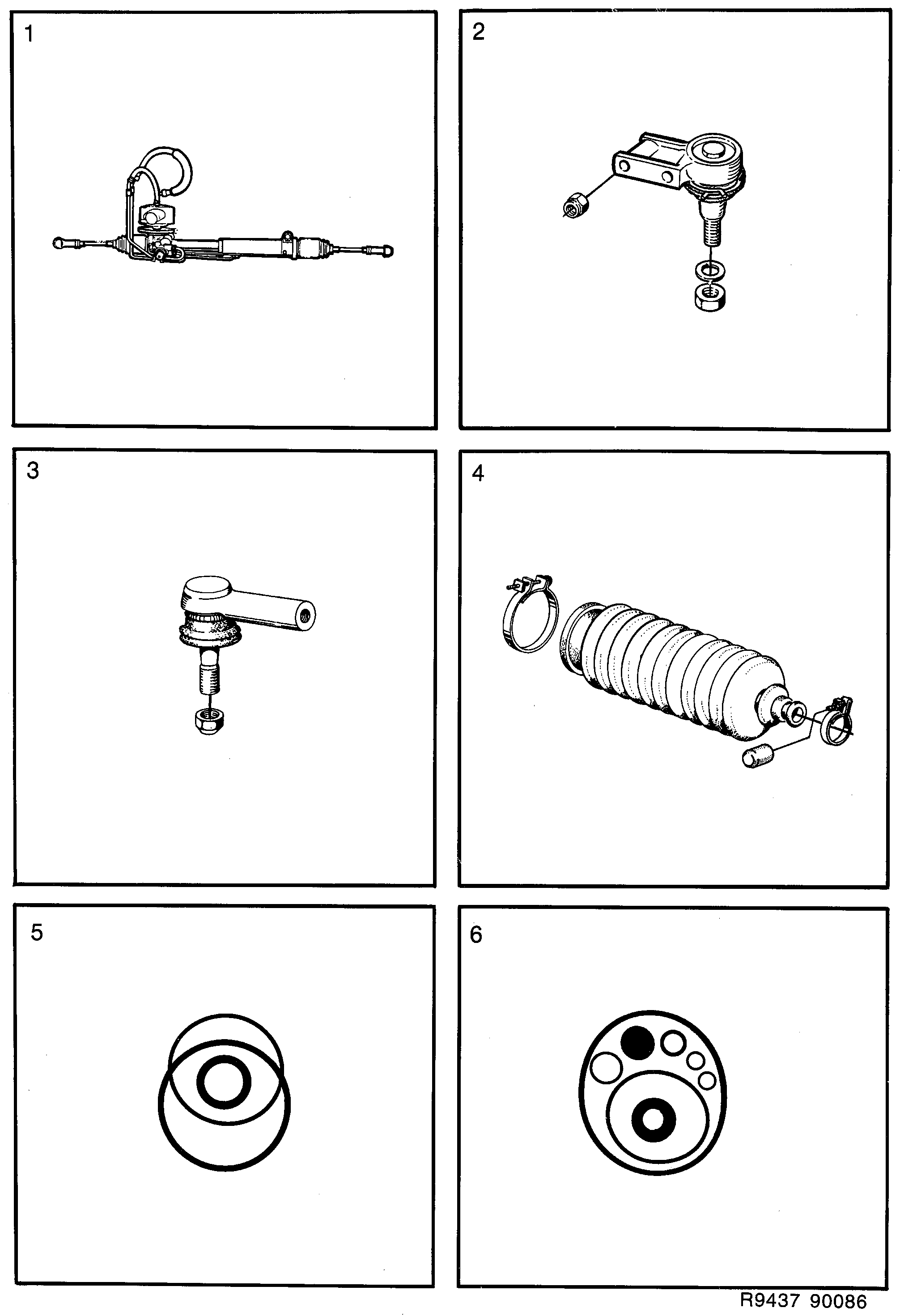 Schéma technique Saab 900 1986 - Section 310 : Kits