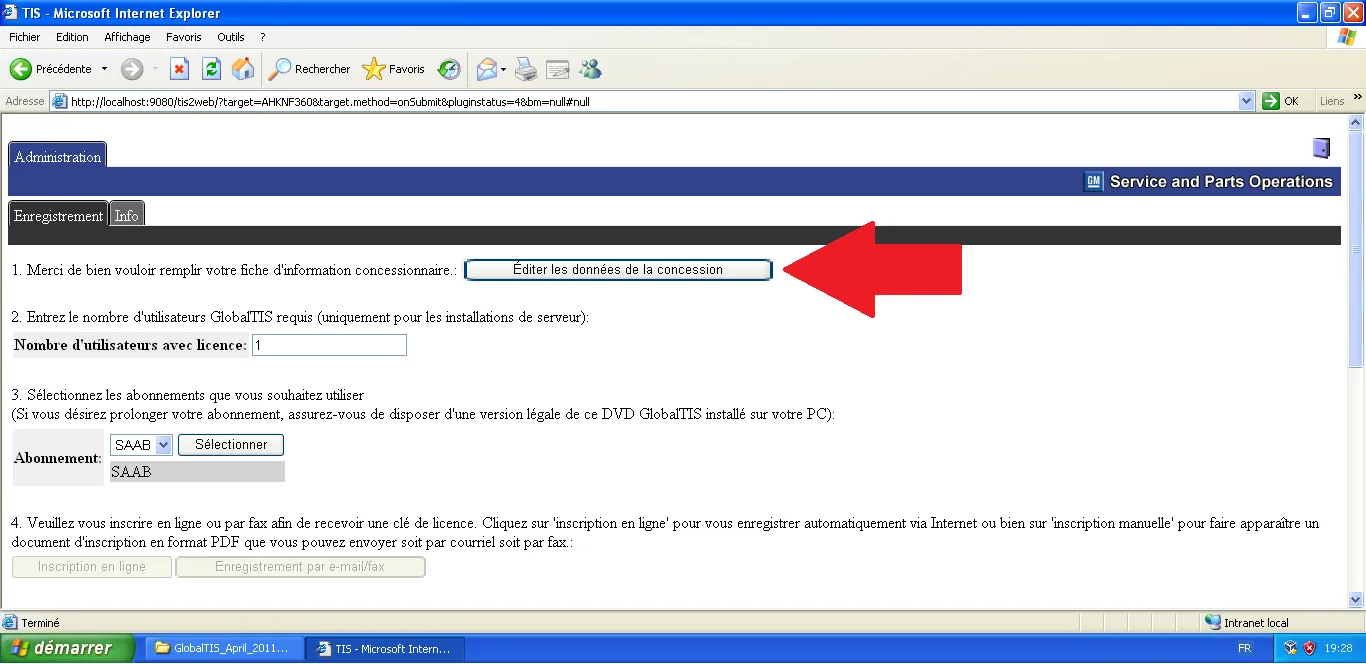 Edit dealership data