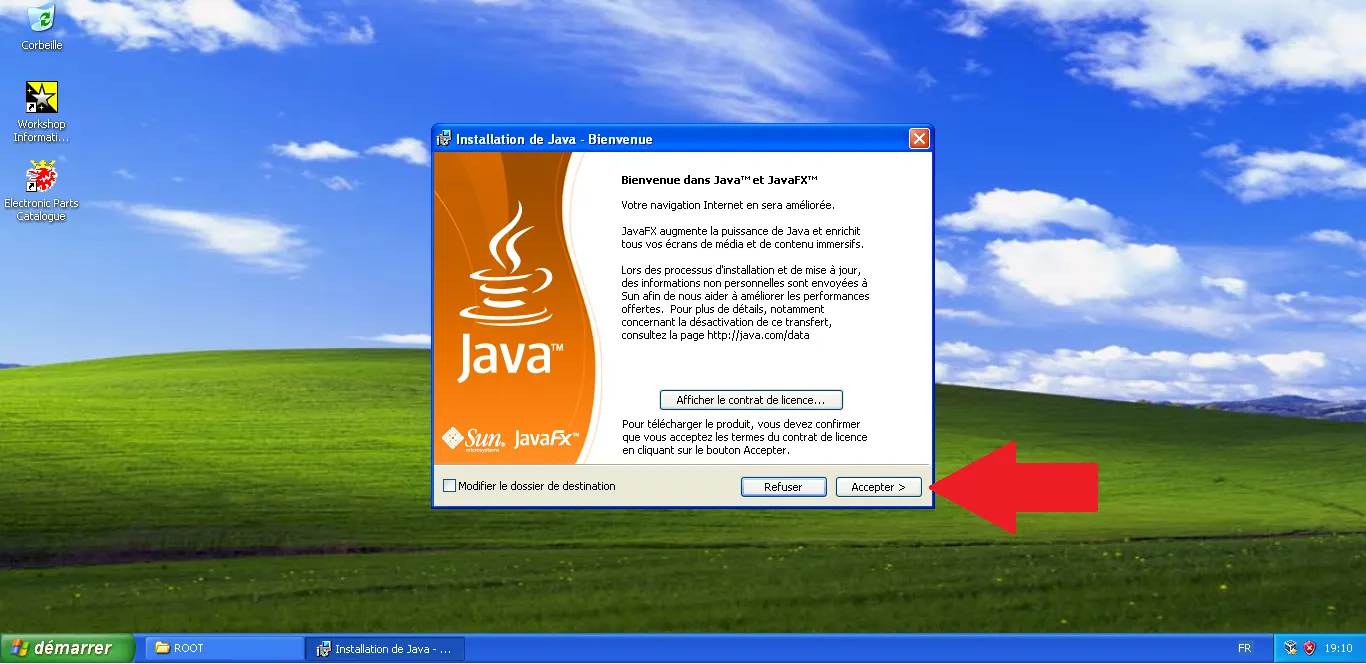 Accept Java license