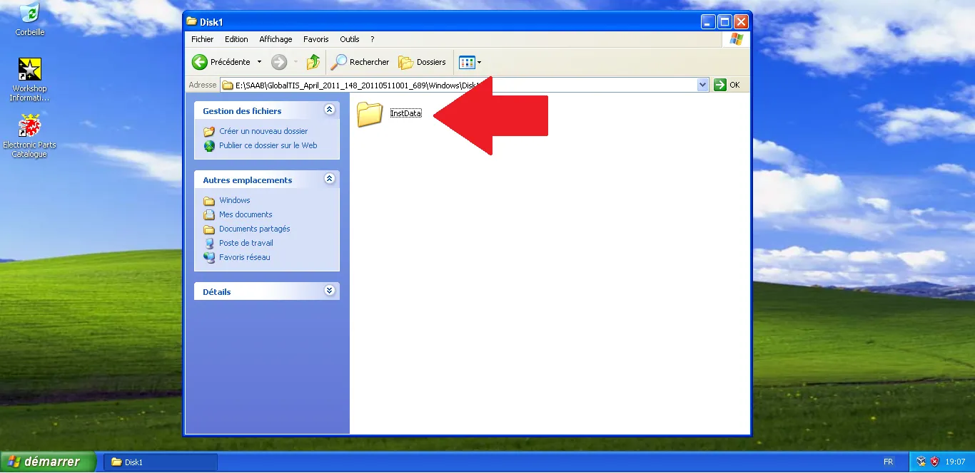 Open InstData folder