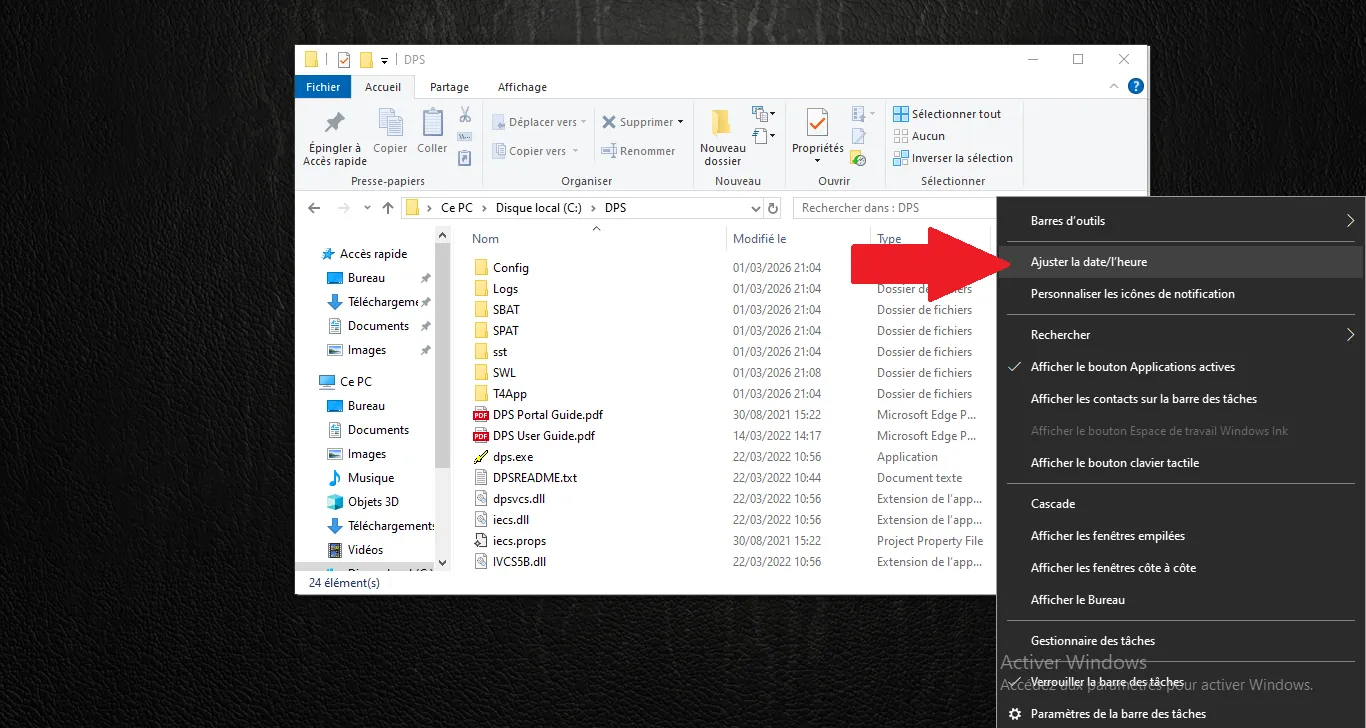 System time settings