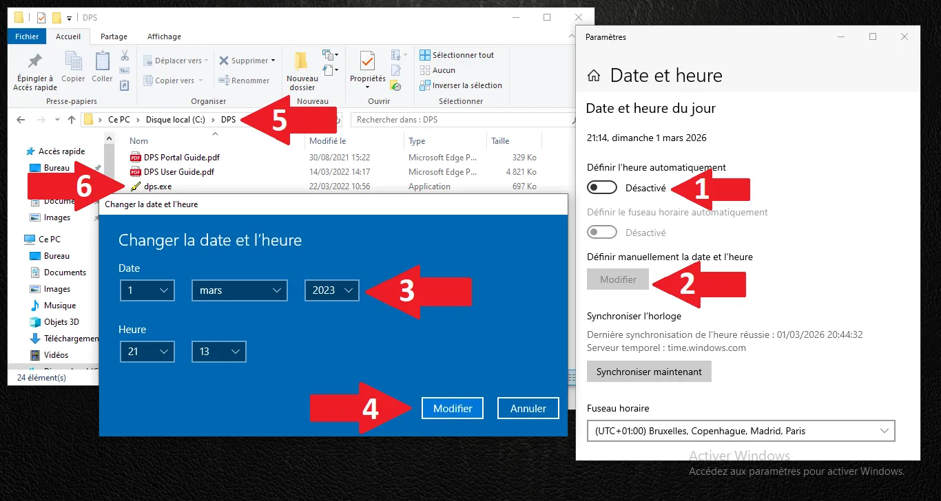 Set date before 2024