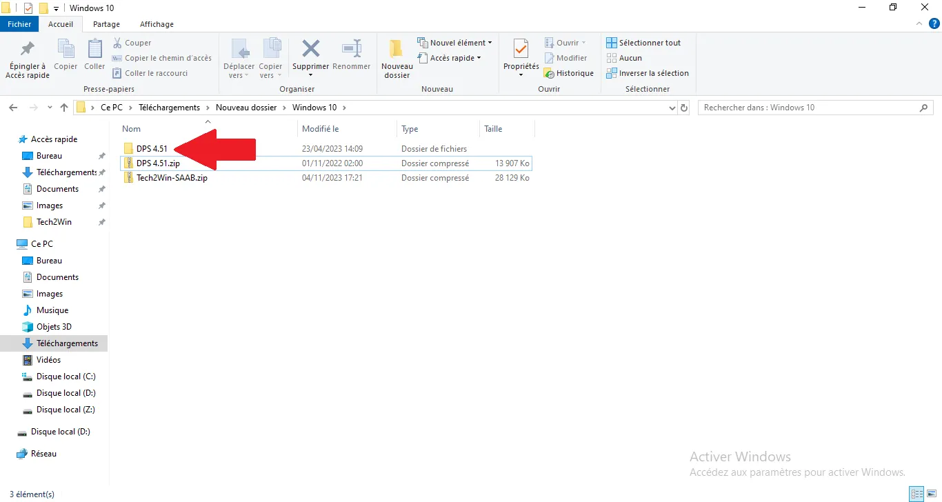 Open extracted folder