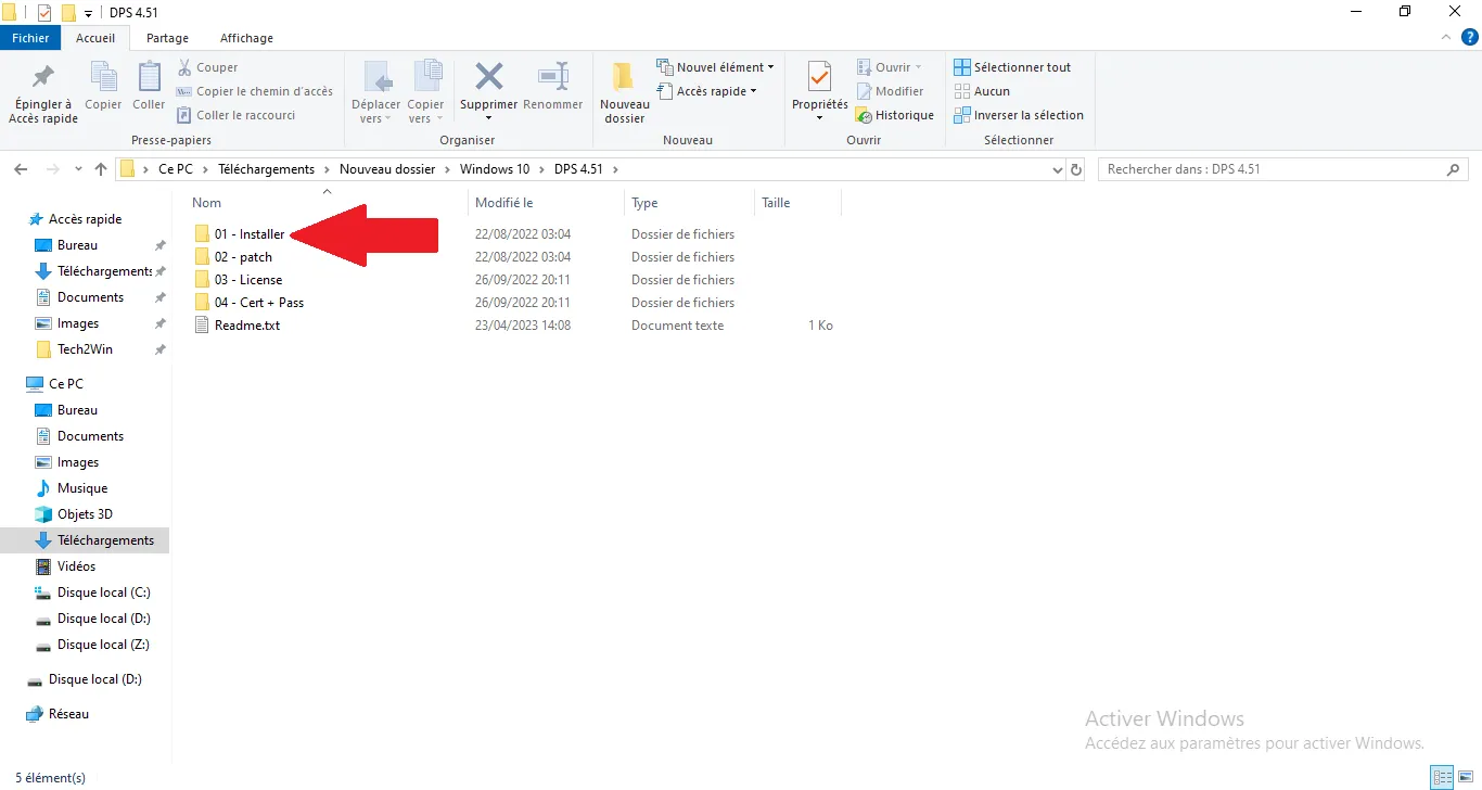 Access Installer folder