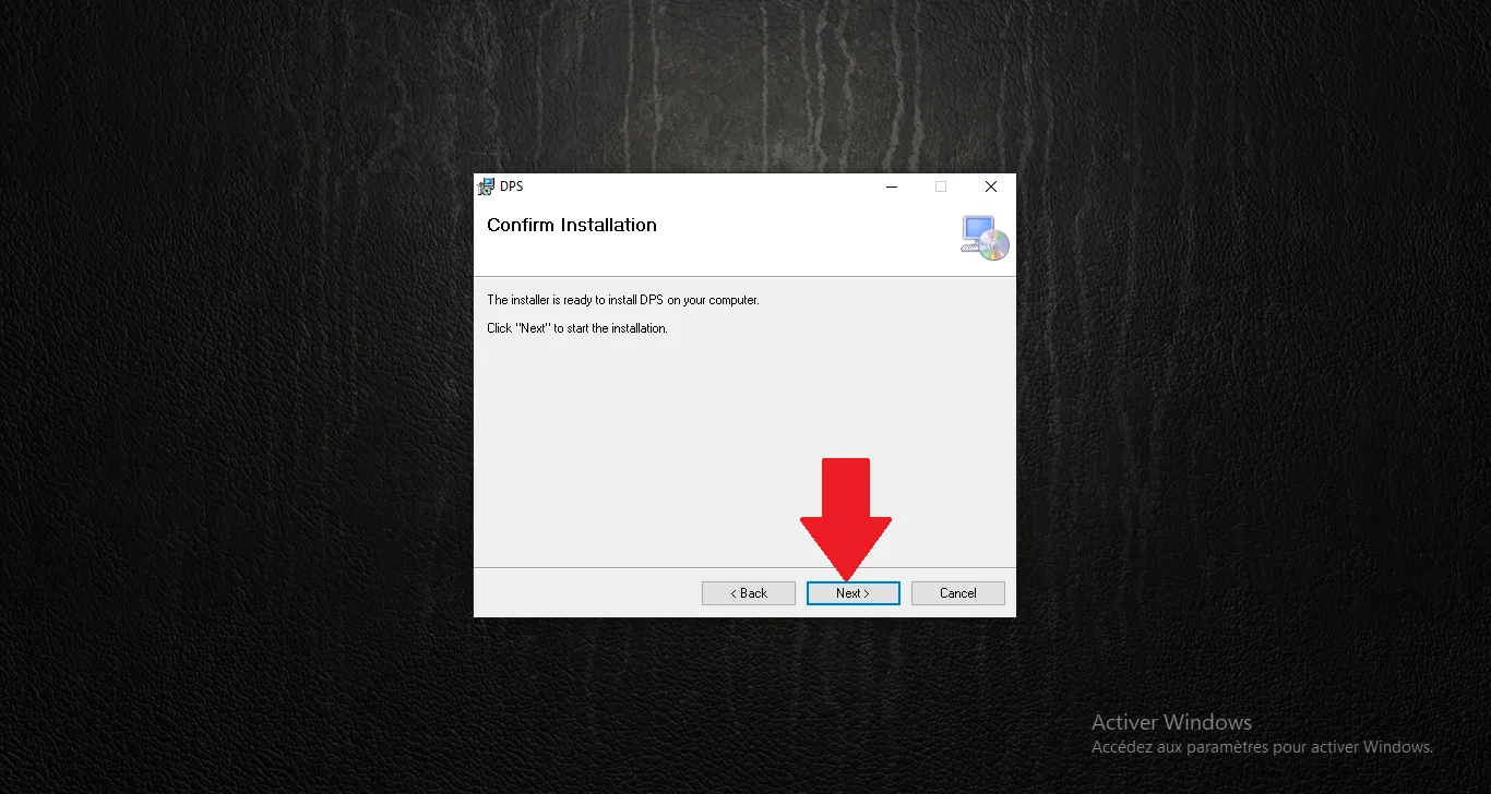 Confirm installation