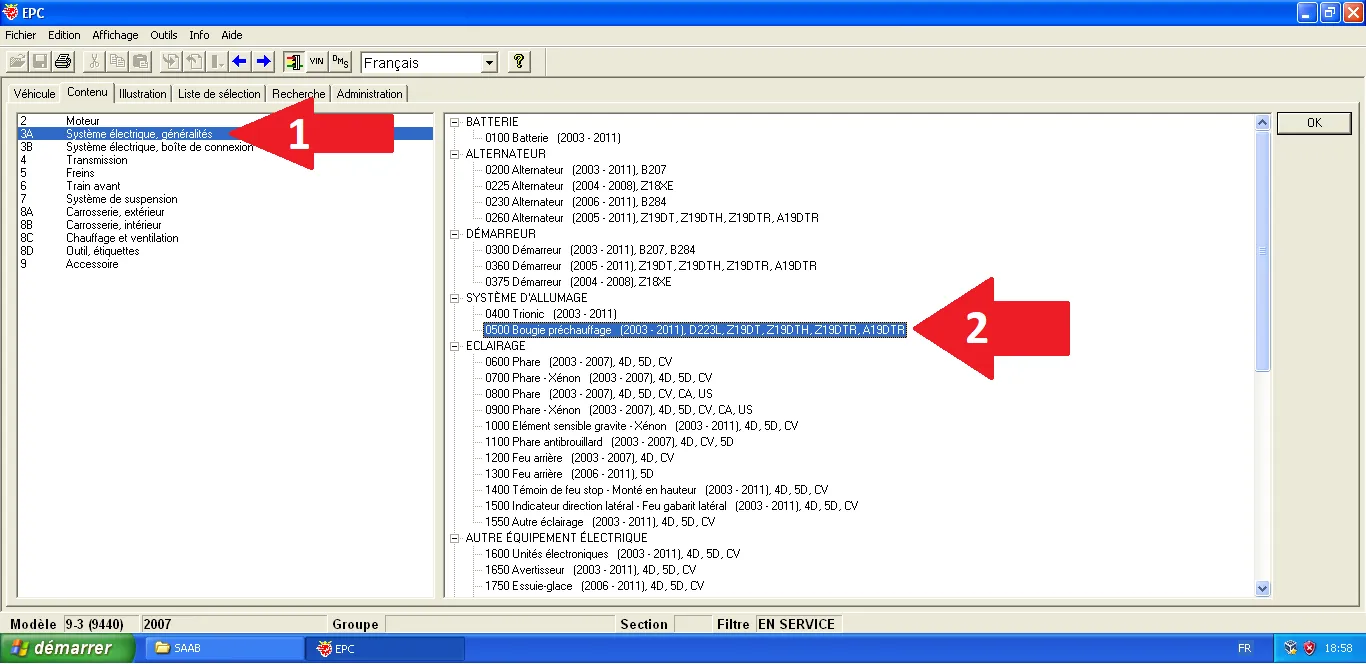 Navigating technical categories
