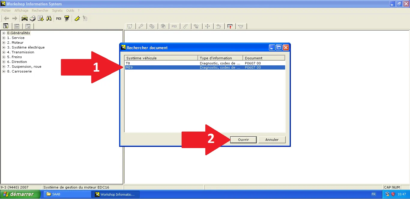 Search results selection