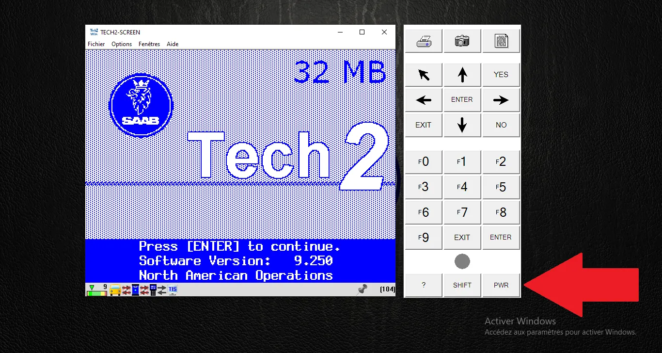 Tech2 menu validation