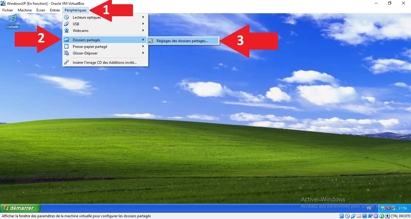 Open Shared Folders Settings