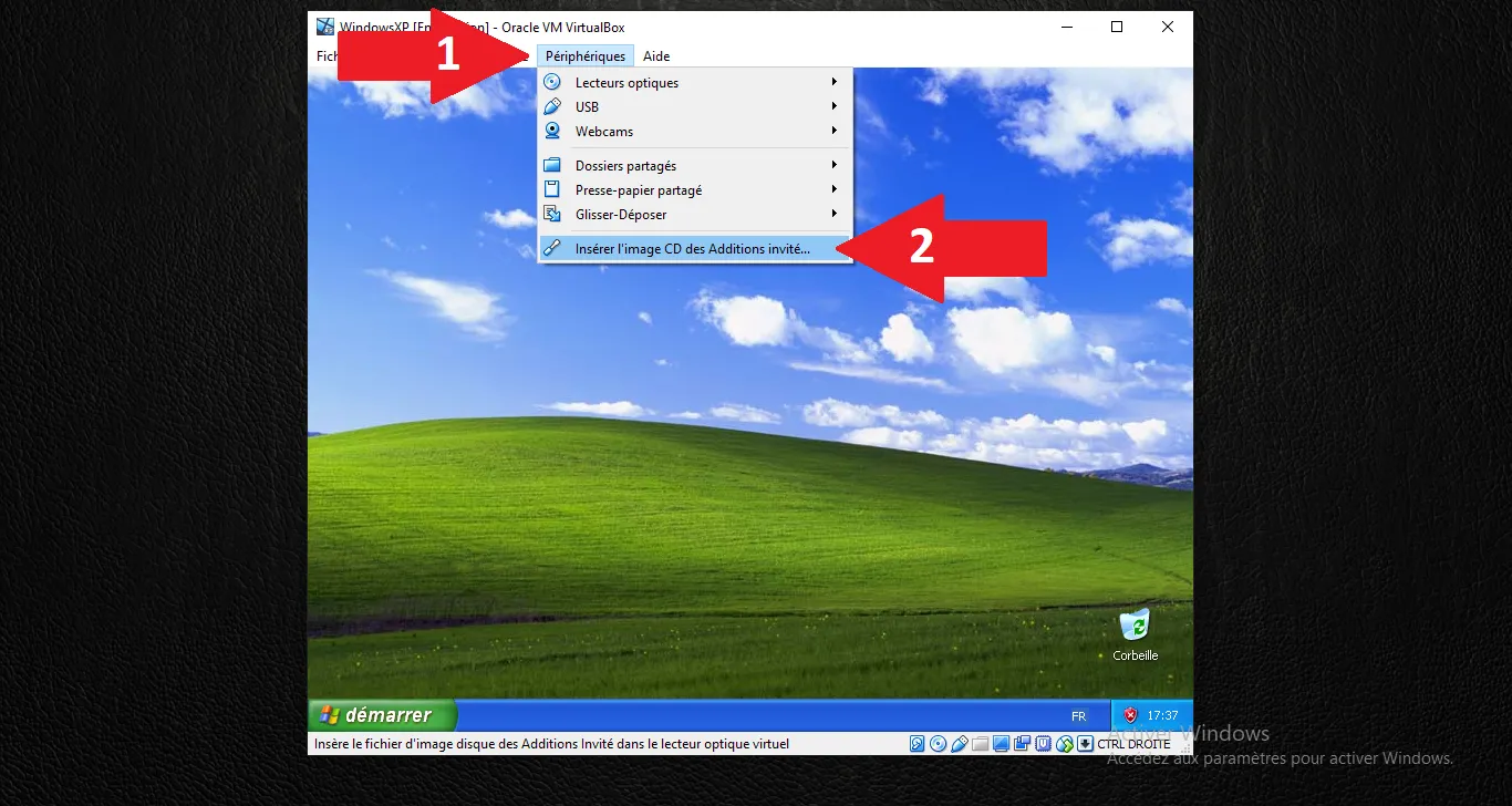 Insert Guest Additions CD Image