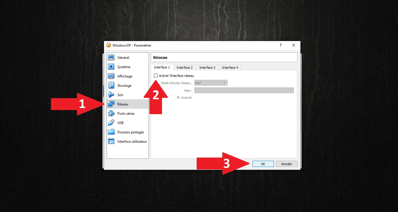 Network: enable interface and OK