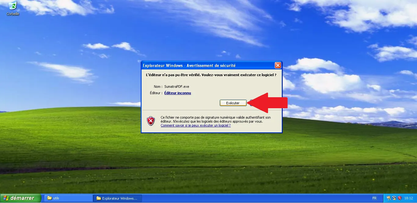 Unknown Publisher warning