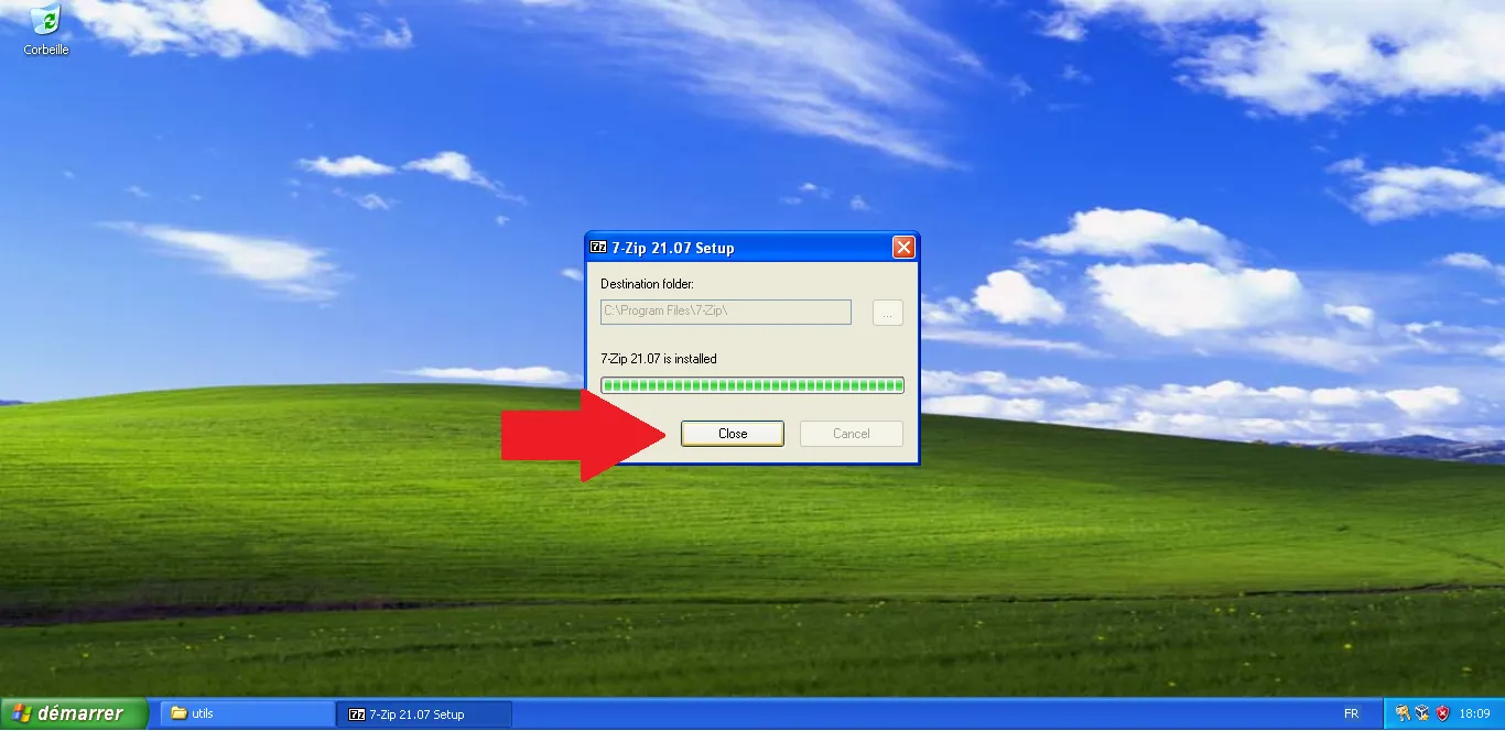 Finish 7-Zip installation
