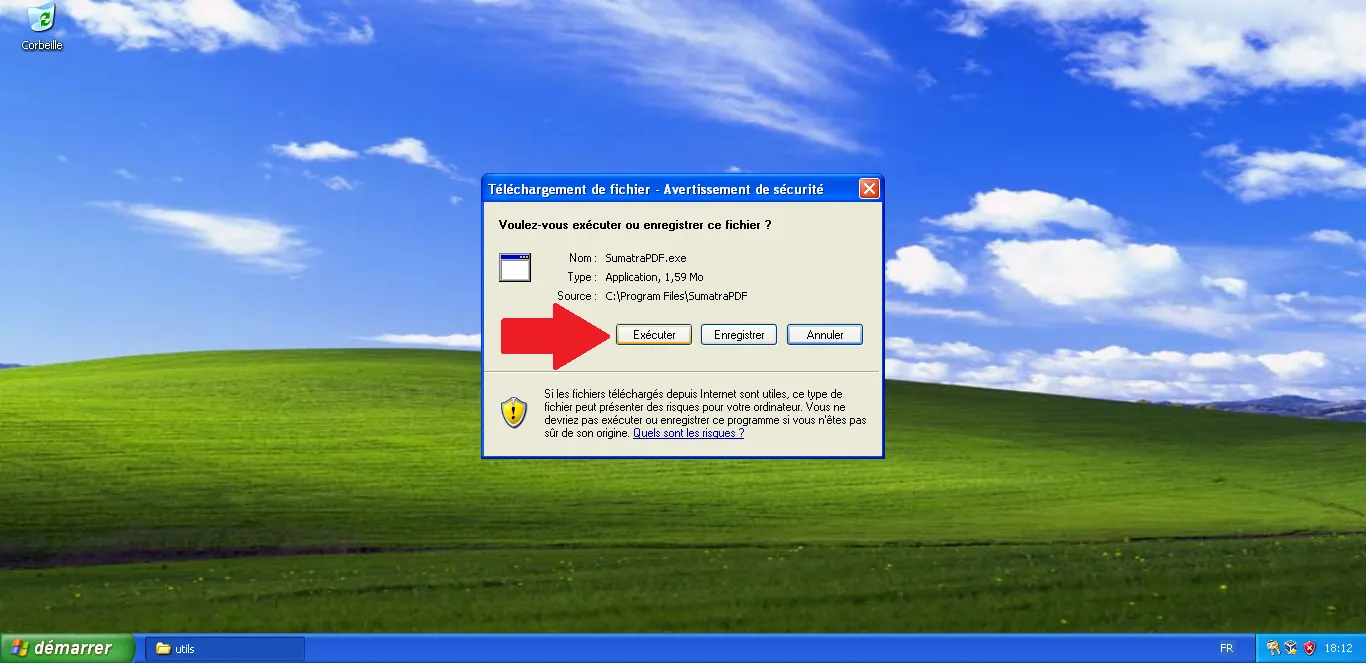 Security Warning dialog